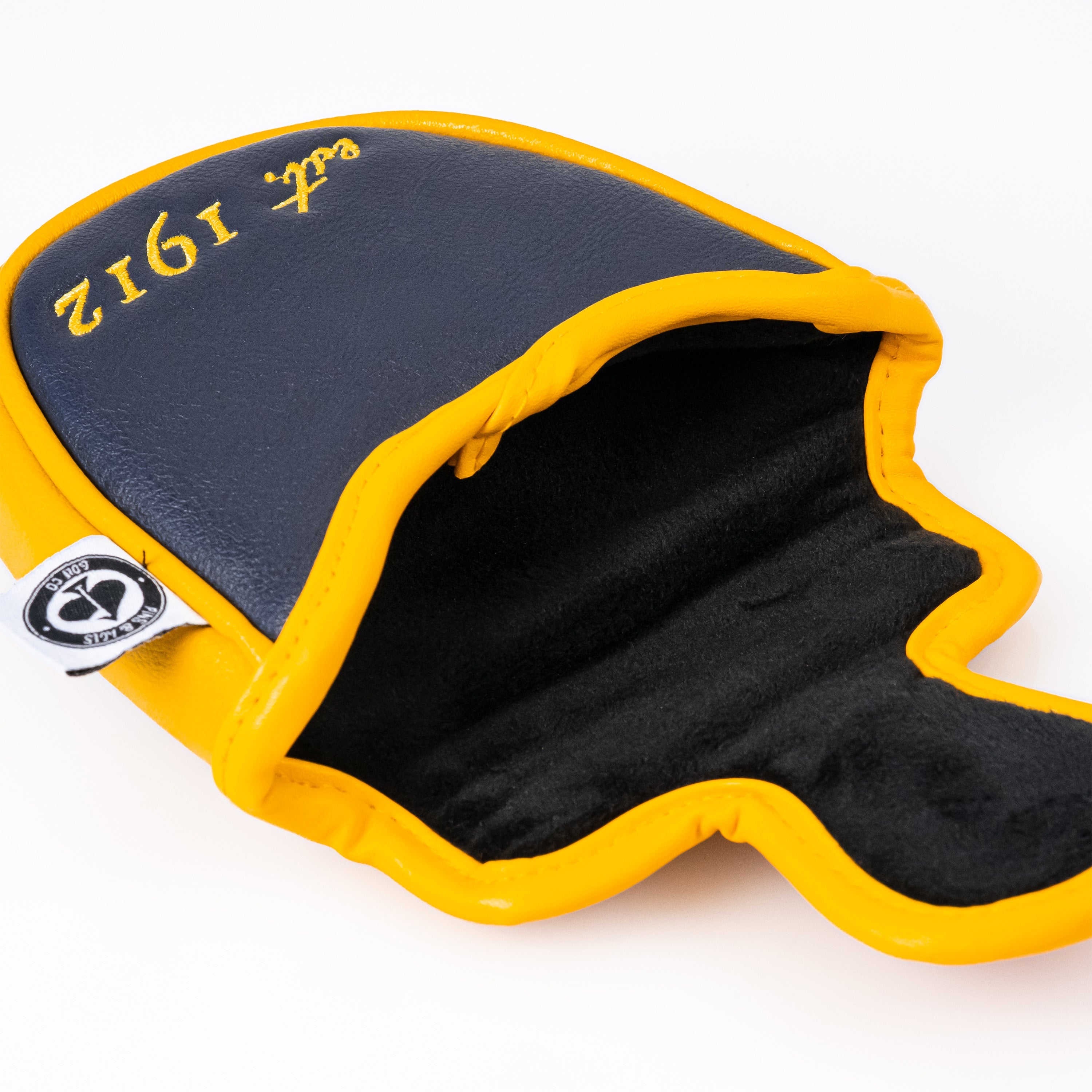 Arizona State Tribute mallet putter cover in navy and gold, featuring a soft interior for protection and style.