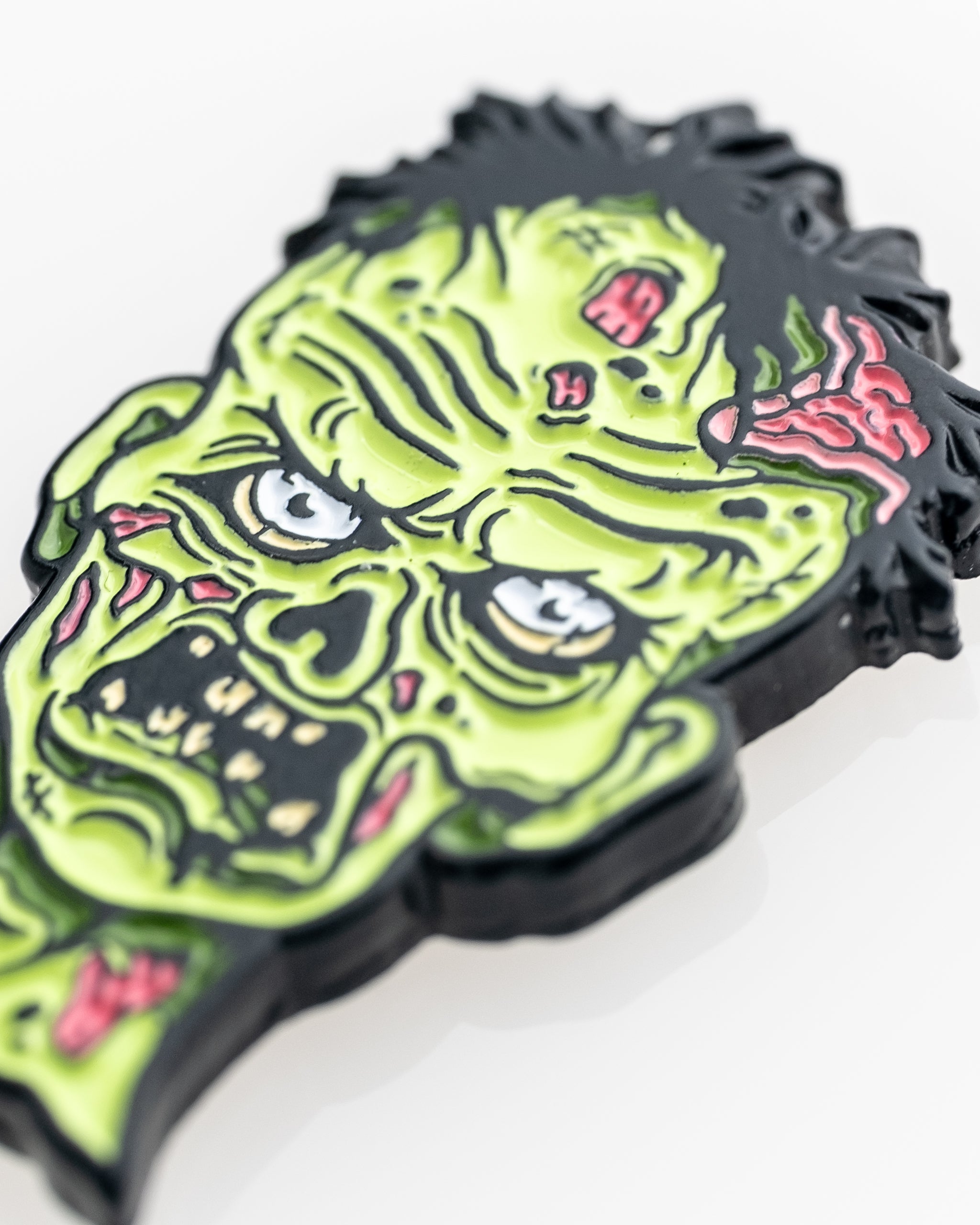 Bold Mutant Zombie ball marker featuring a vibrant green zombie face with detailed facial features and a menacing expression.