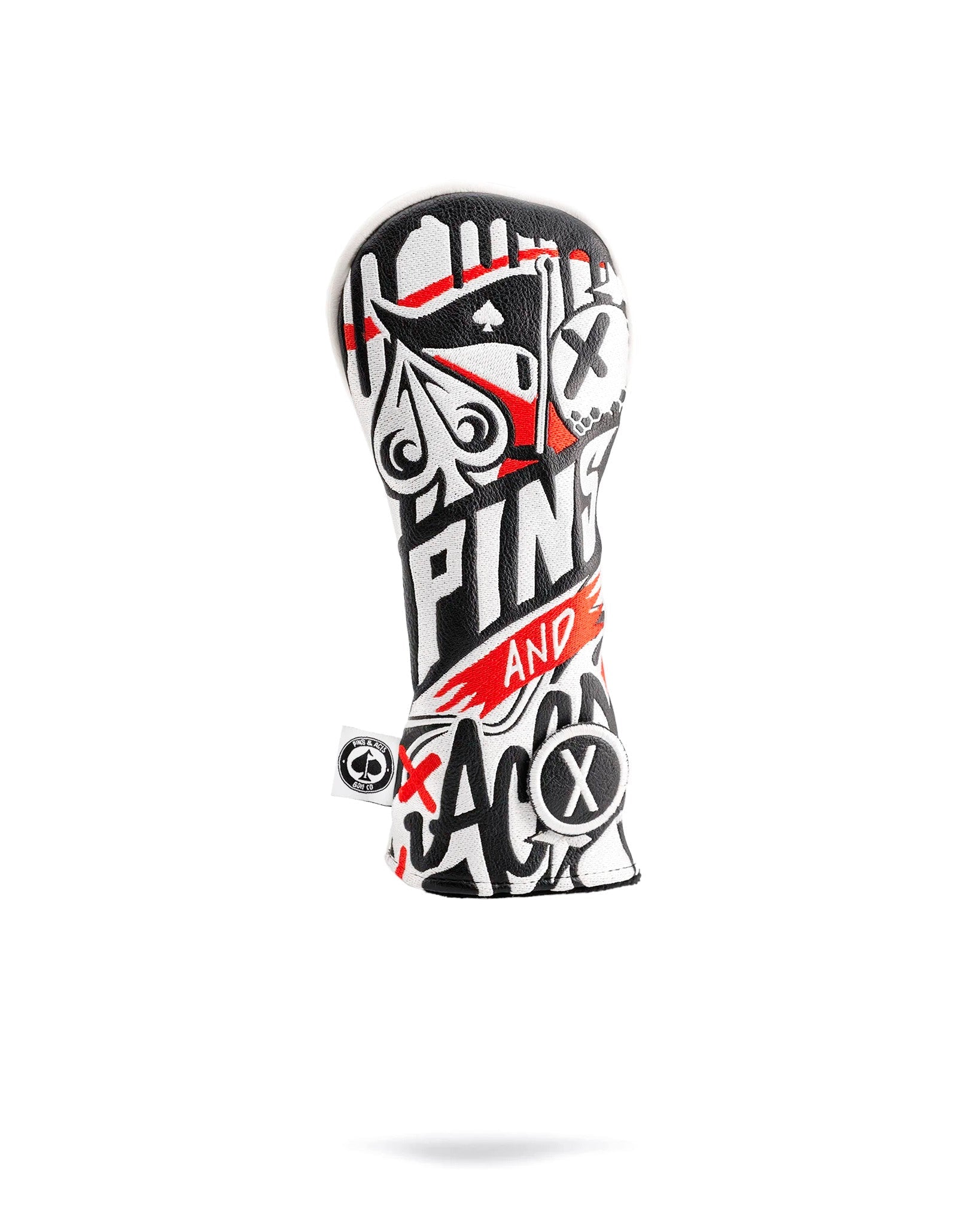 Bold hybrid golf cover featuring a graffiti design with vibrant colors and unique patterns, perfect for stylish golfers.