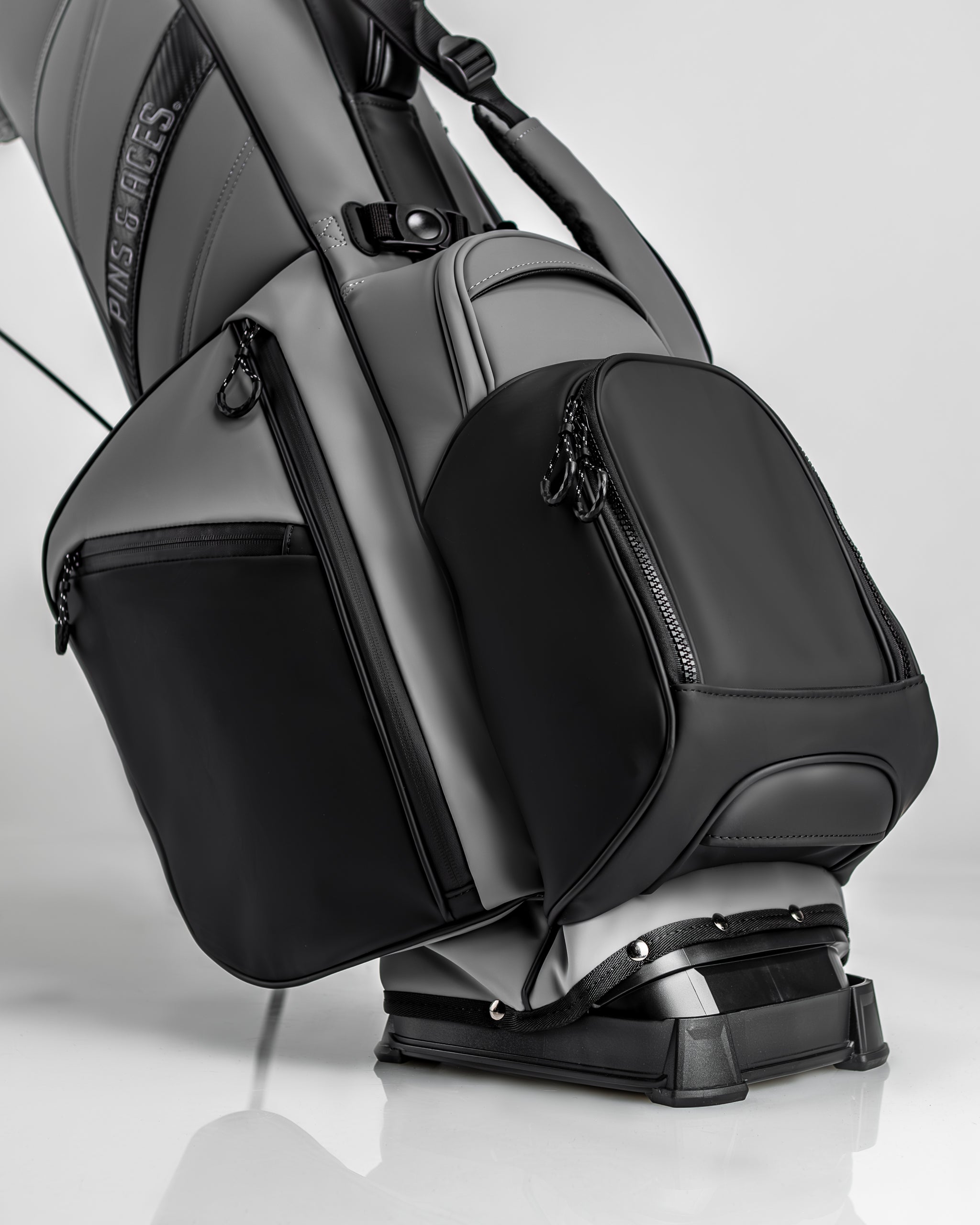 Stylish Player Preferred Golf Bag in Flat Ash with sleek design and multiple zippered pockets for golfers.