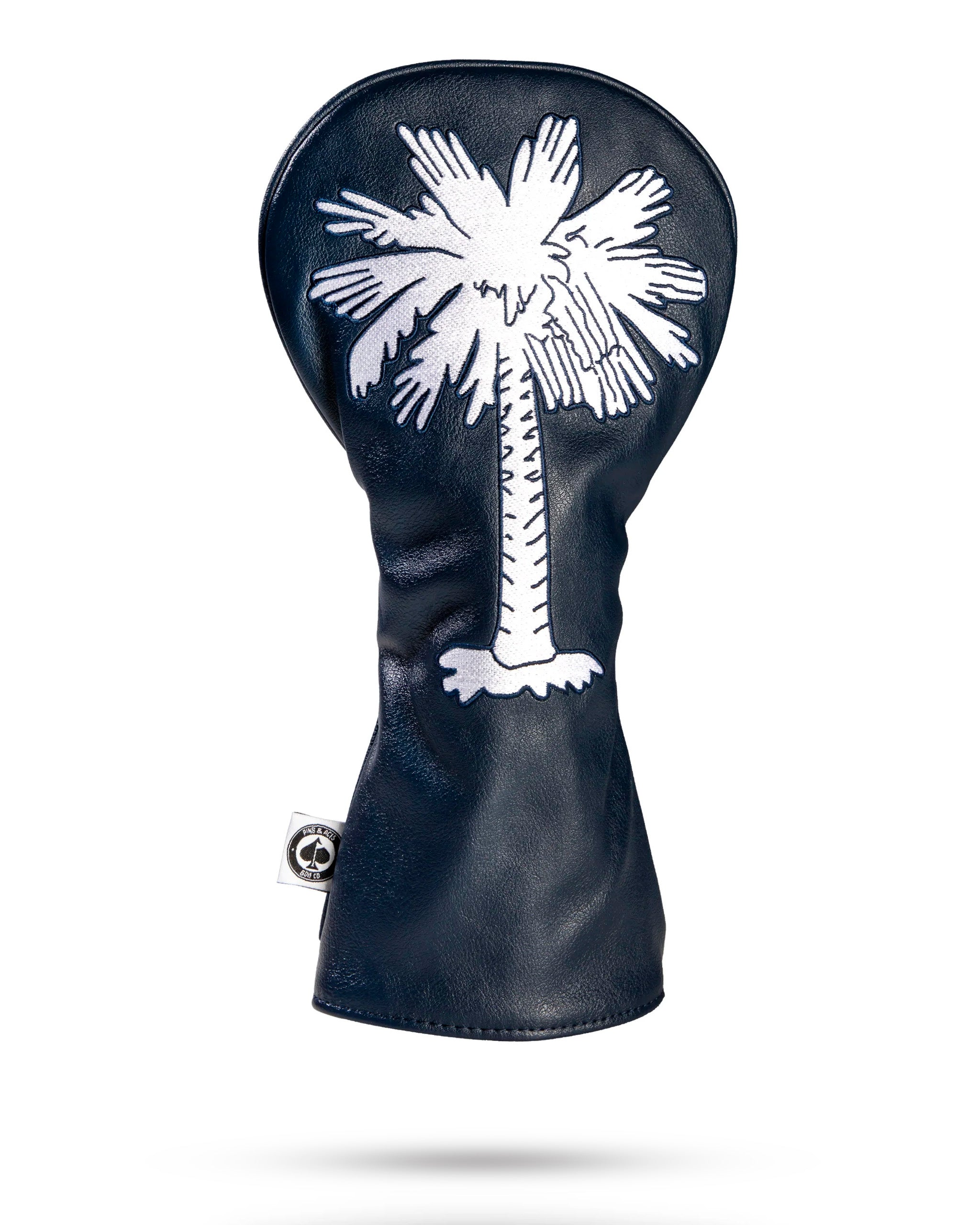 South Carolina State Flag driver cover featuring a white palmetto tree design on a navy background.