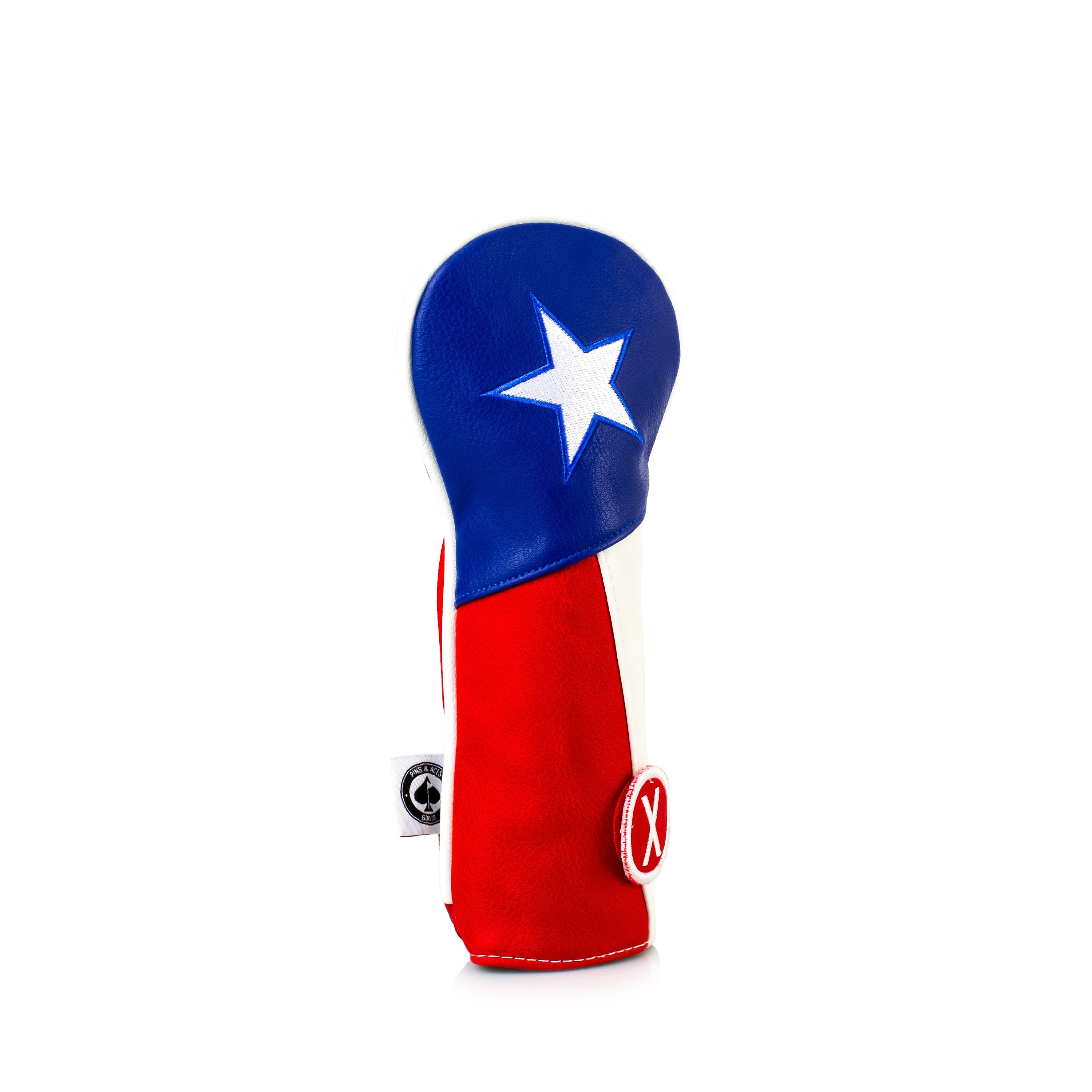 Texas Lone Star hybrid cover featuring a bold design with the Texas flag colors and a prominent star. Perfect for golfers.