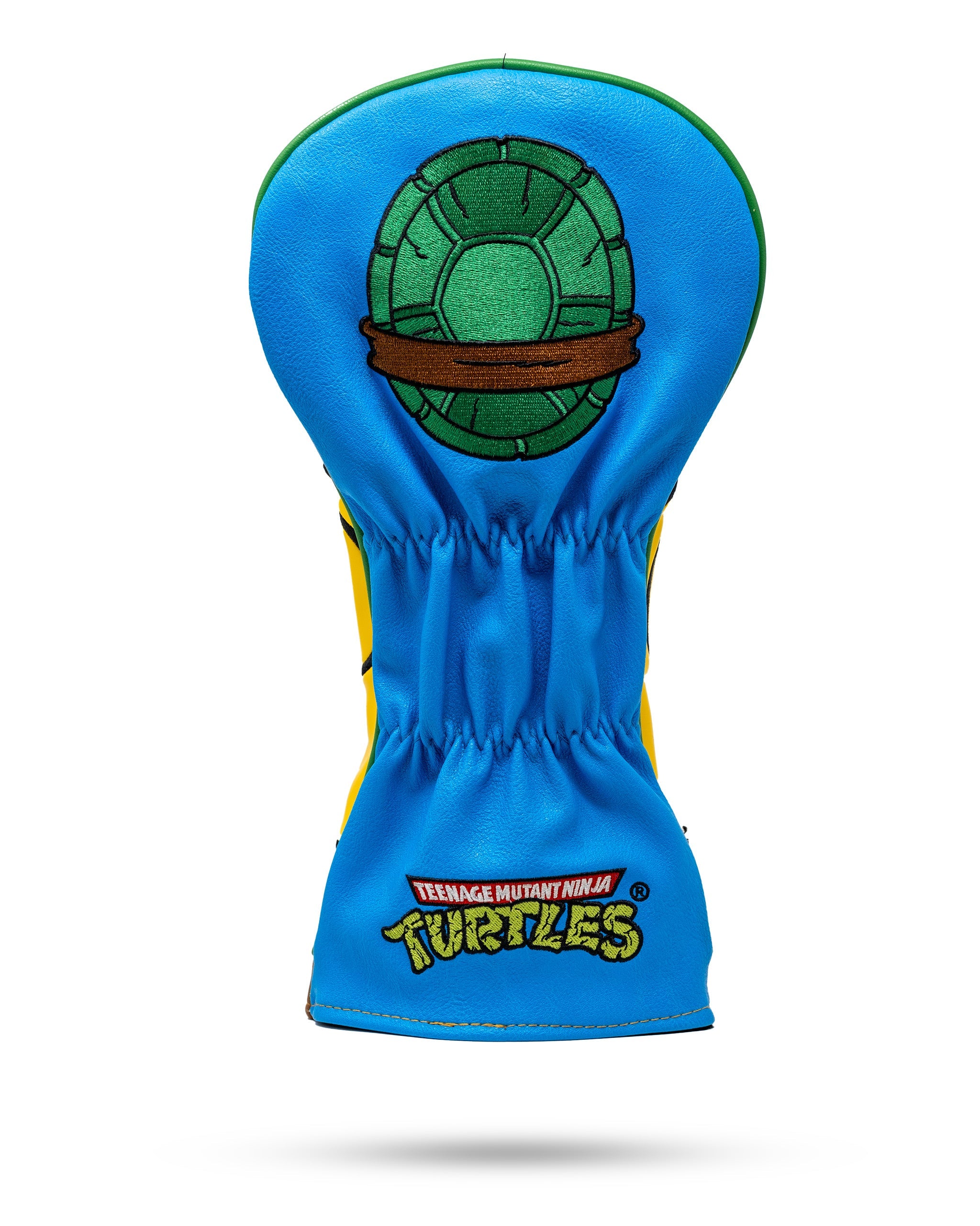 Teenage Mutant Ninja Turtles Leonardo driver cover featuring a vibrant blue design and iconic turtle shell graphic.