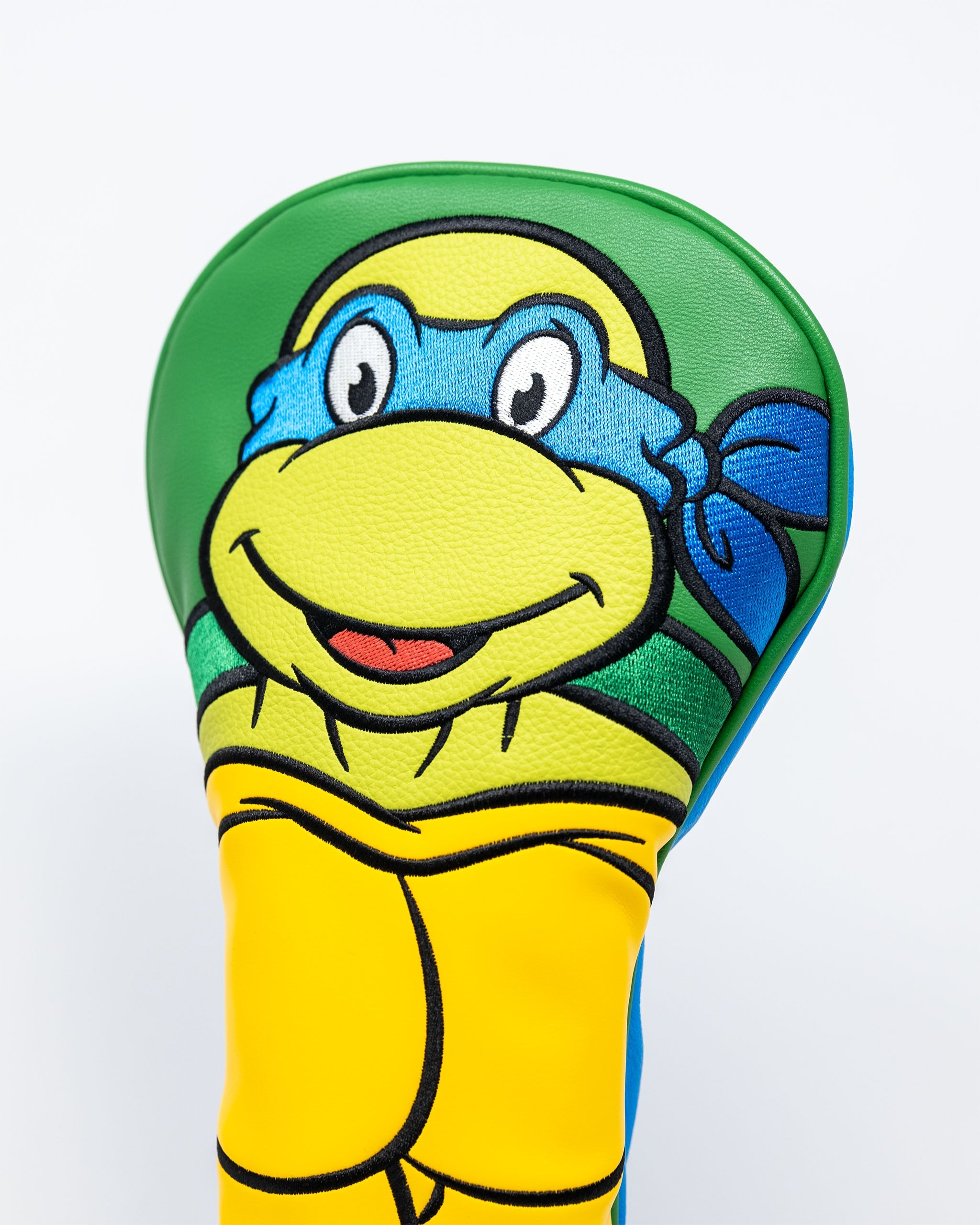 Leonardo driver cover featuring vibrant colors and a detailed design of the Teenage Mutant Ninja Turtles character.