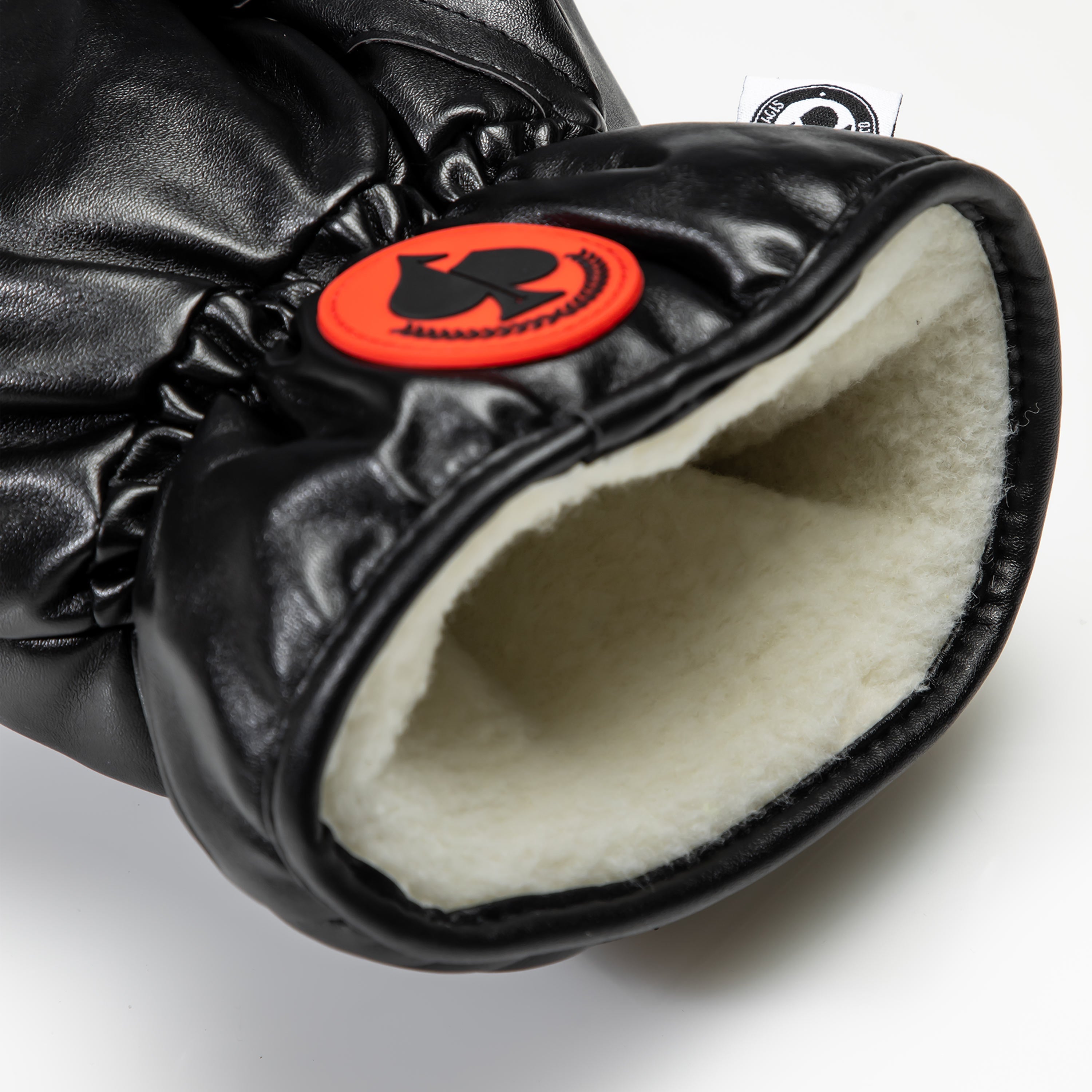 Black boxing glove fairway cover for golf clubs, featuring a sleek design and protective padding.
