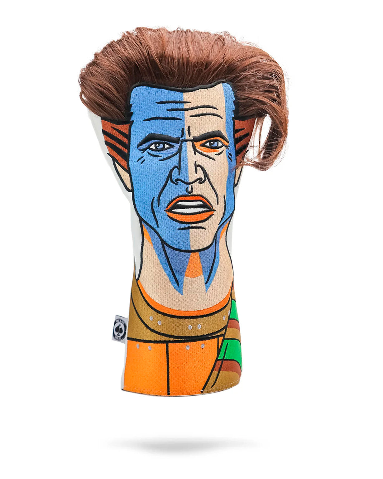 Bold driver cover featuring a stylized illustration of William Wallace with vibrant colors and a unique hairstyle.