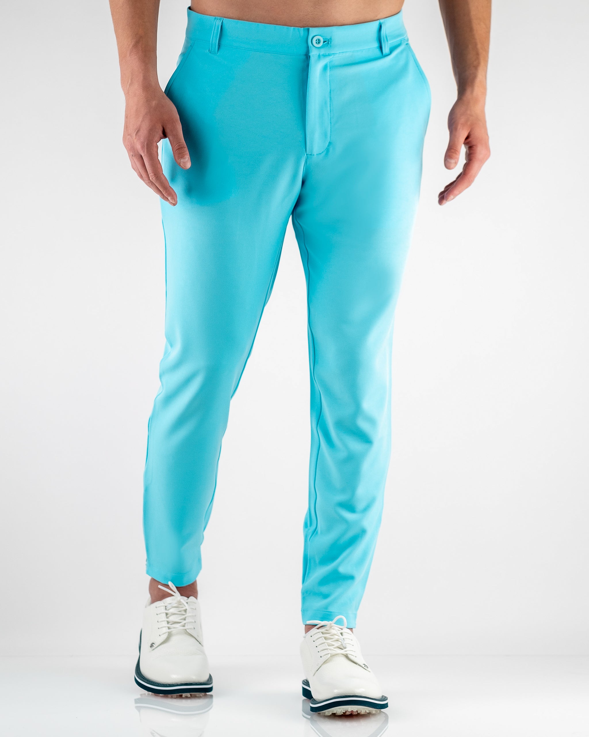 Sky blue performance jogger featuring a comfortable fit and stylish design, ideal for workouts or casual wear.