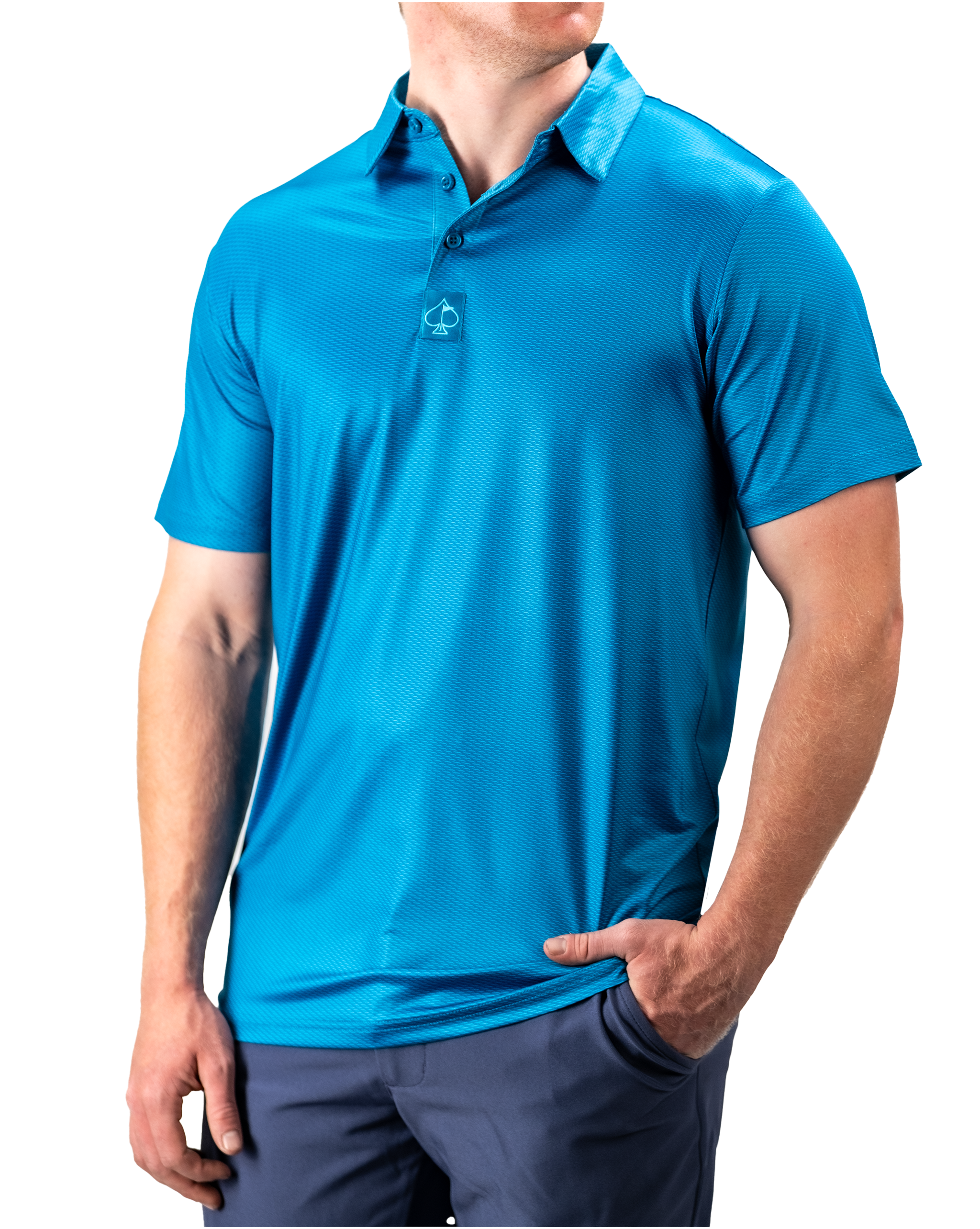 Faded Rope in Ocean color with splatter design on a white background.