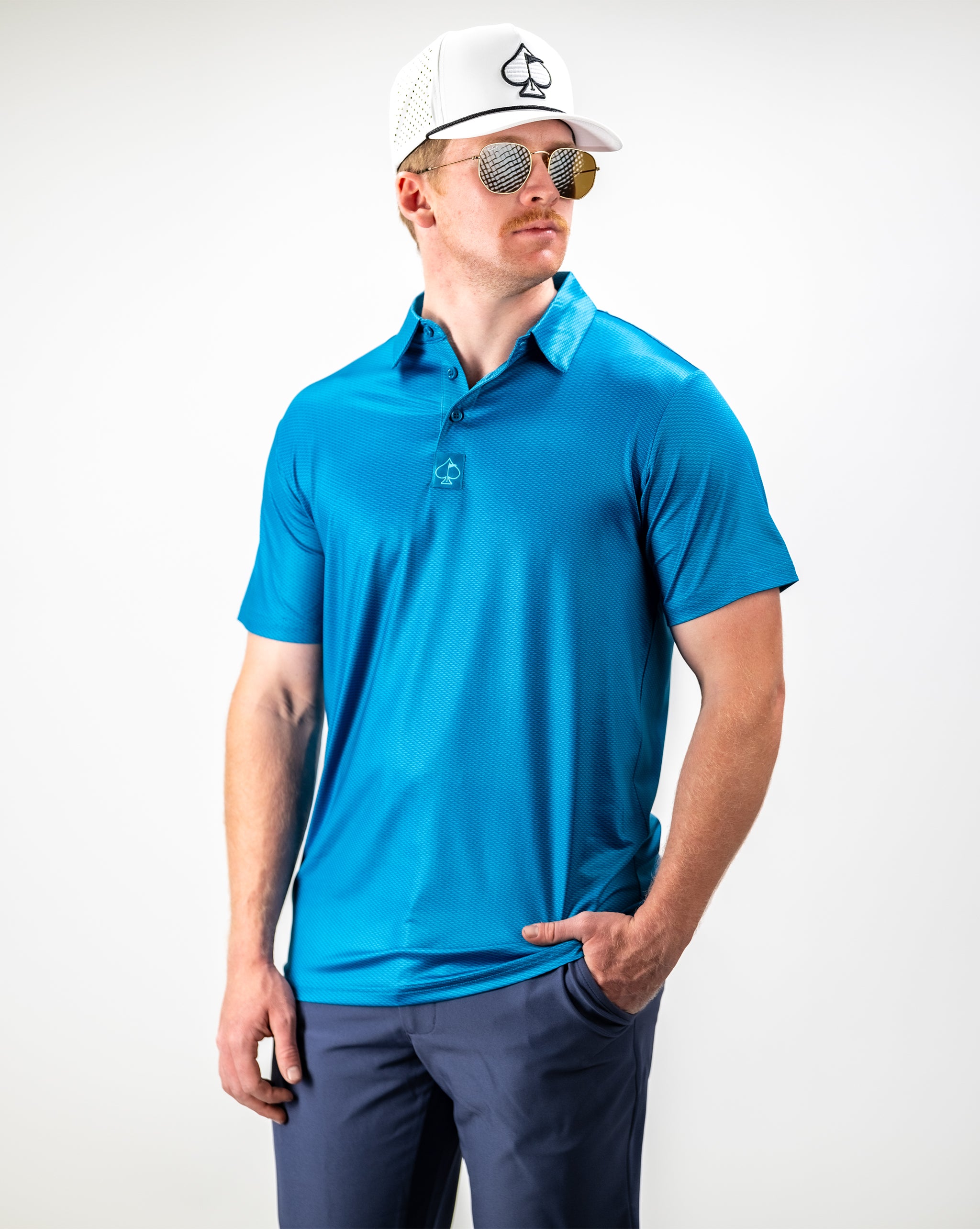 Faded rope in ocean blue color with a textured surface, showcasing a soft, worn appearance.