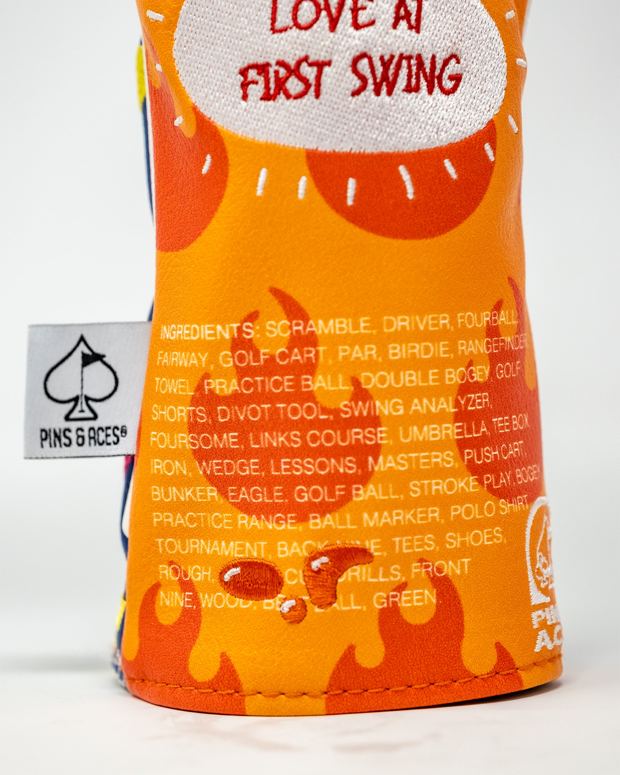 Mild Sauce hybrid golf club cover featuring Taco Bell branding and vibrant colors, showcasing a playful taco design.