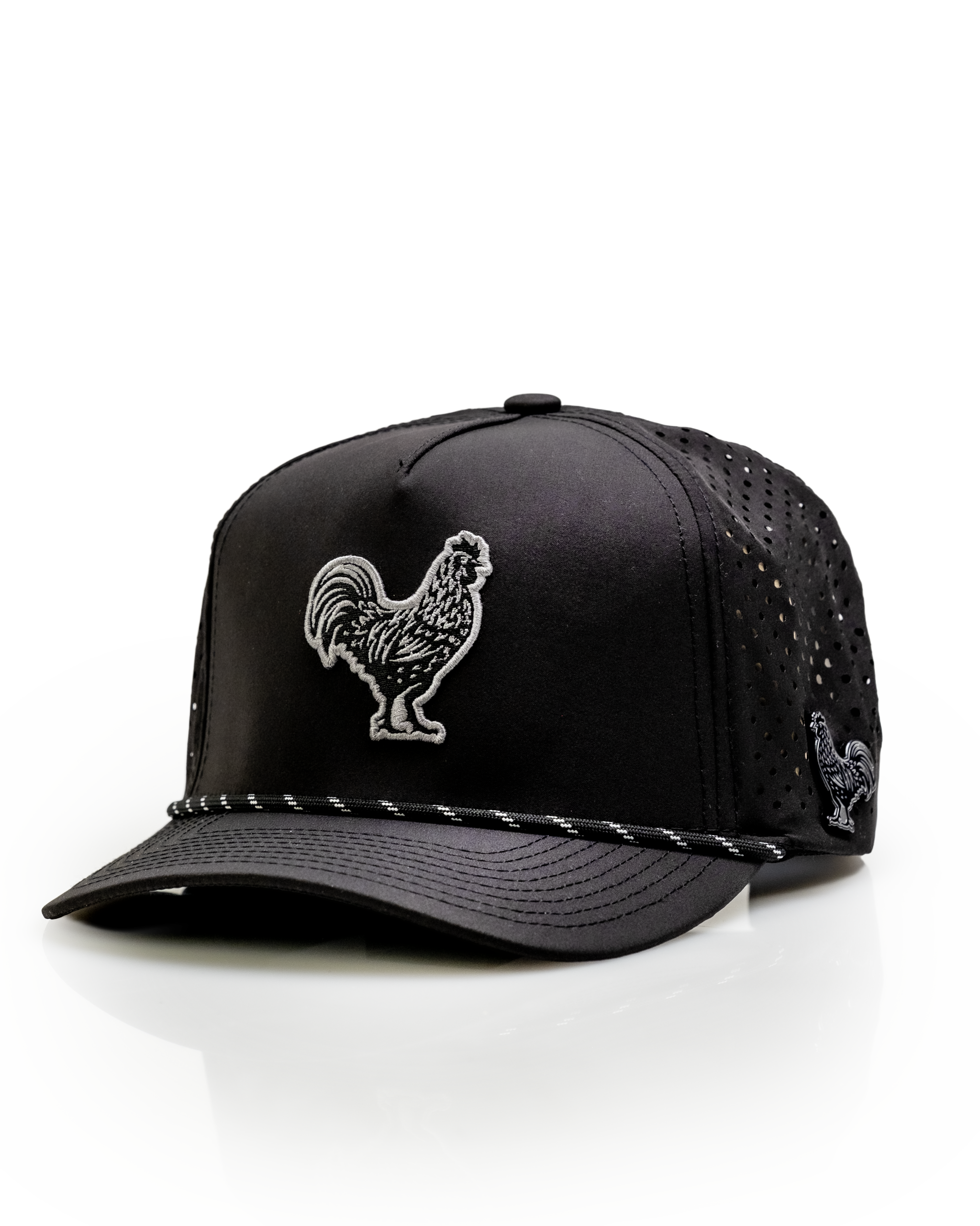 Black Cock Black - Perforated Rope Hat