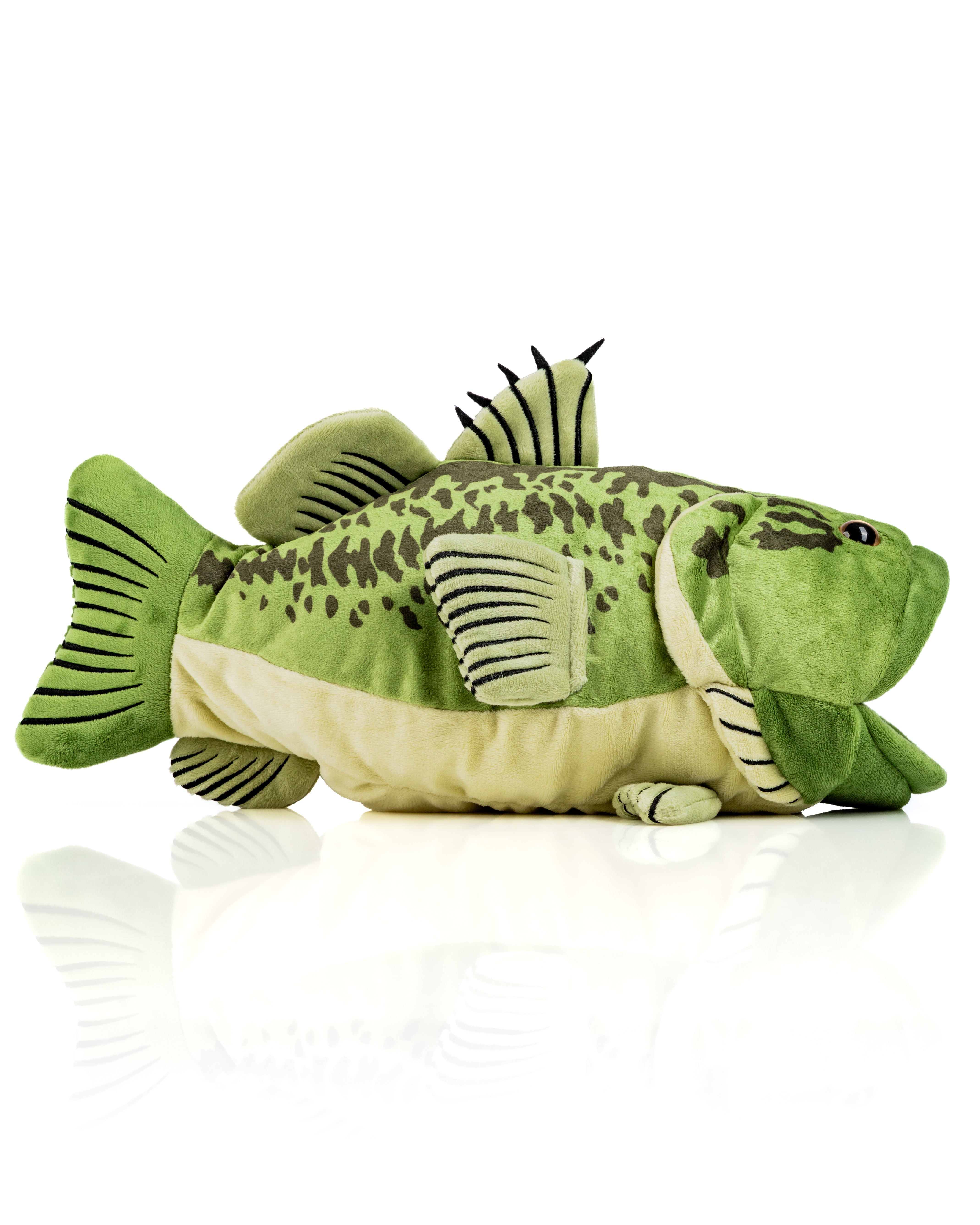 Plush bass driver cover designed for golf clubs, featuring realistic details and vibrant green colors for a fun look on the course.