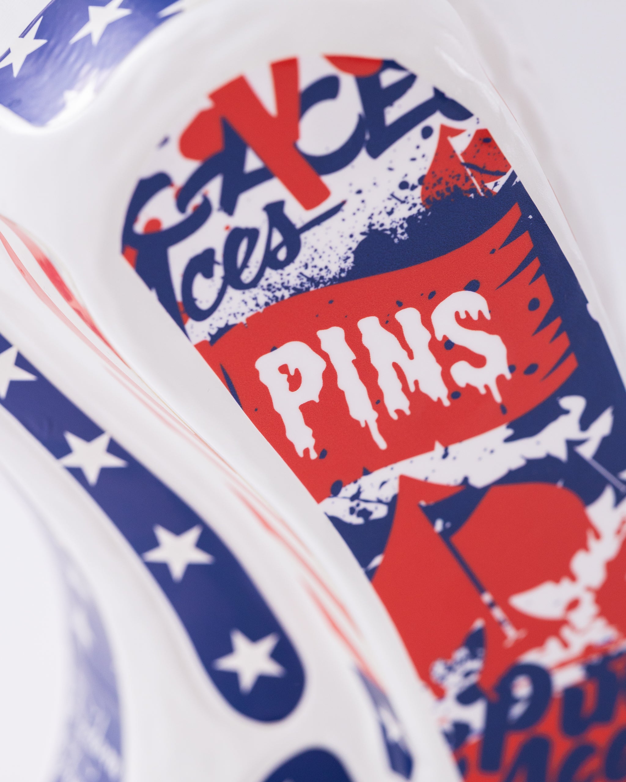 Alt text: "Pins and Aces Freedom Funnel for easy beer pouring, featuring a unique design with American flag graphics."