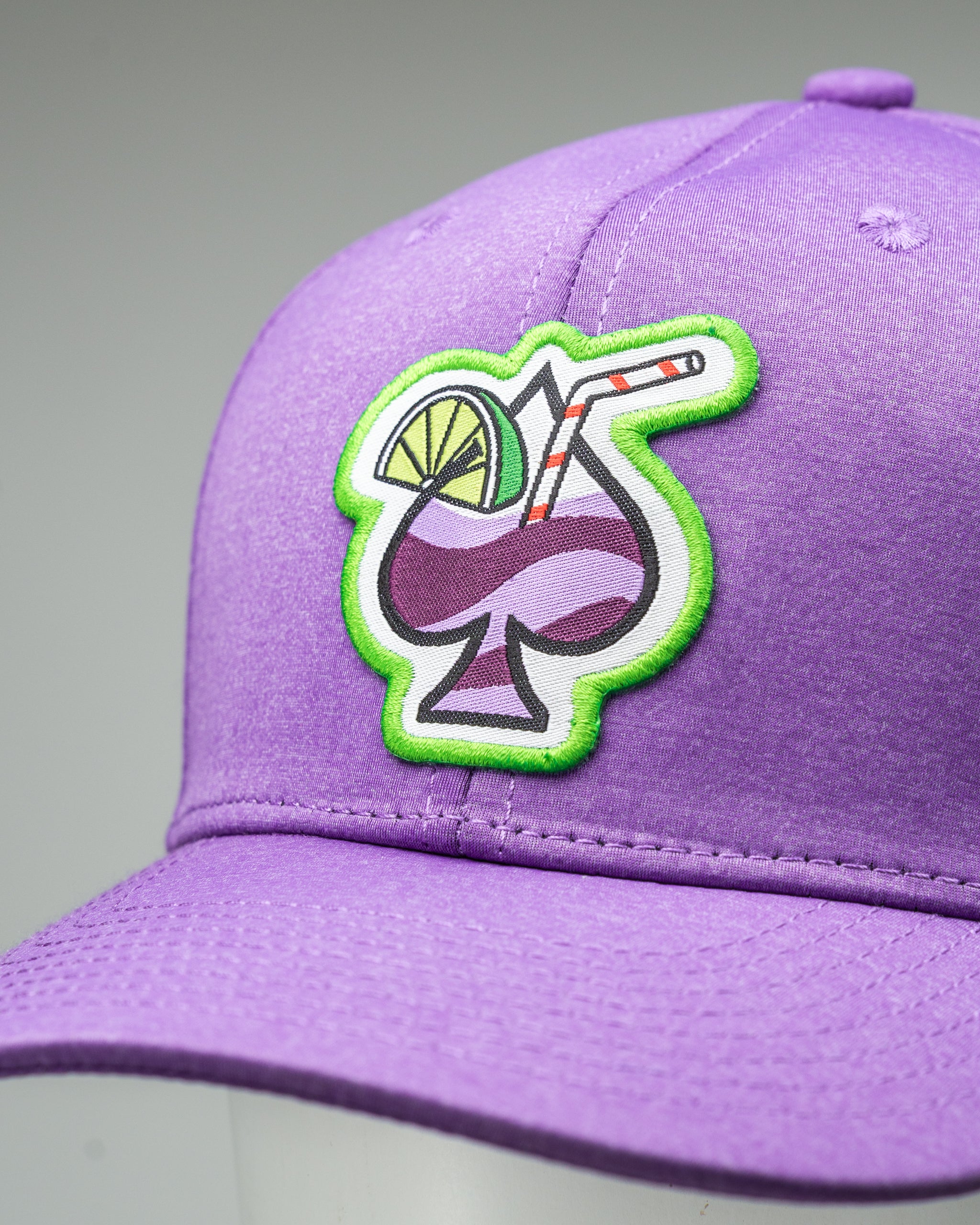 Transfusion Purple Performance Hat featuring a sleek design, breathable fabric, and adjustable strap.