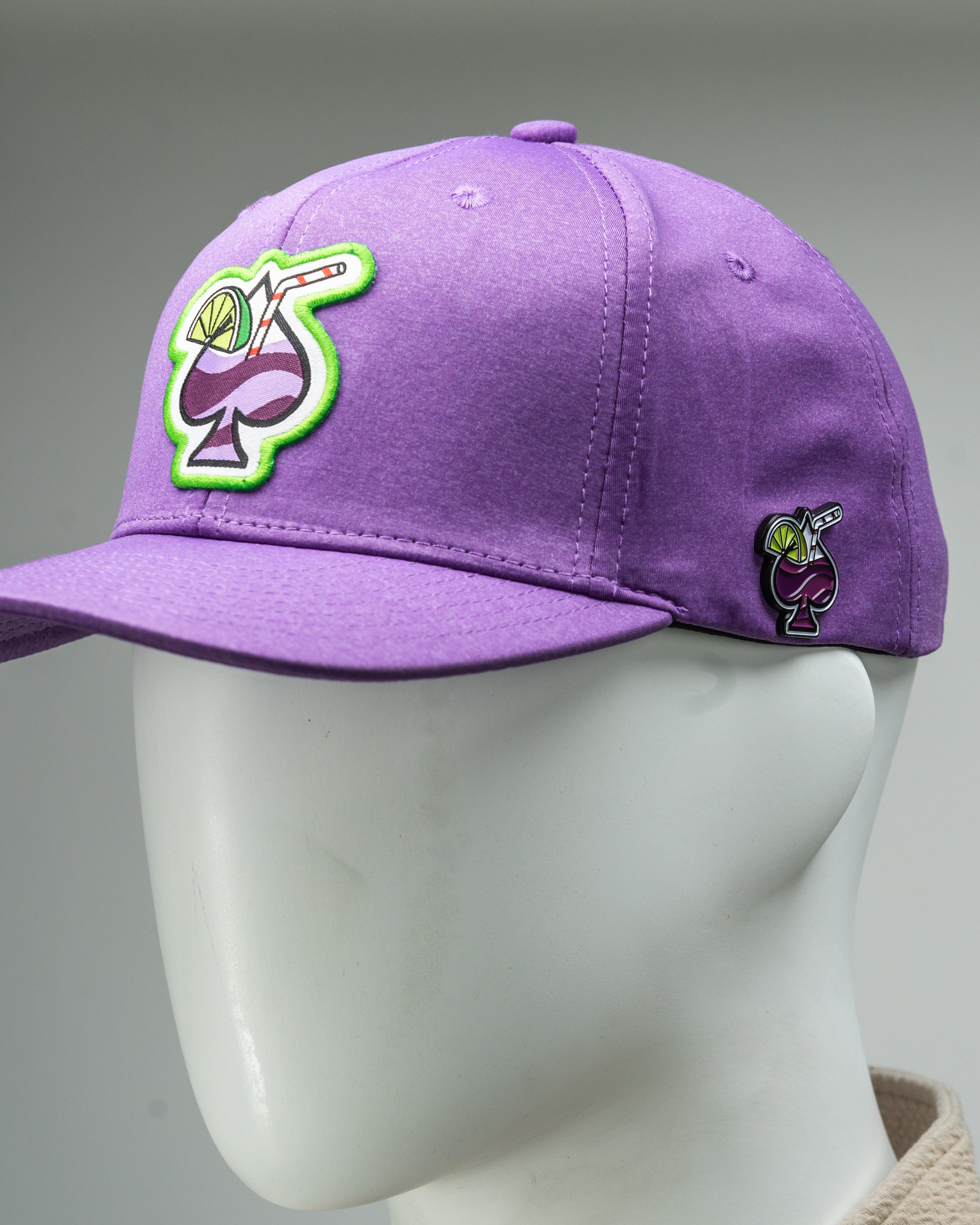 Transfusion Purple performance hat with a sleek design and moisture-wicking fabric, ideal for athletic activities.