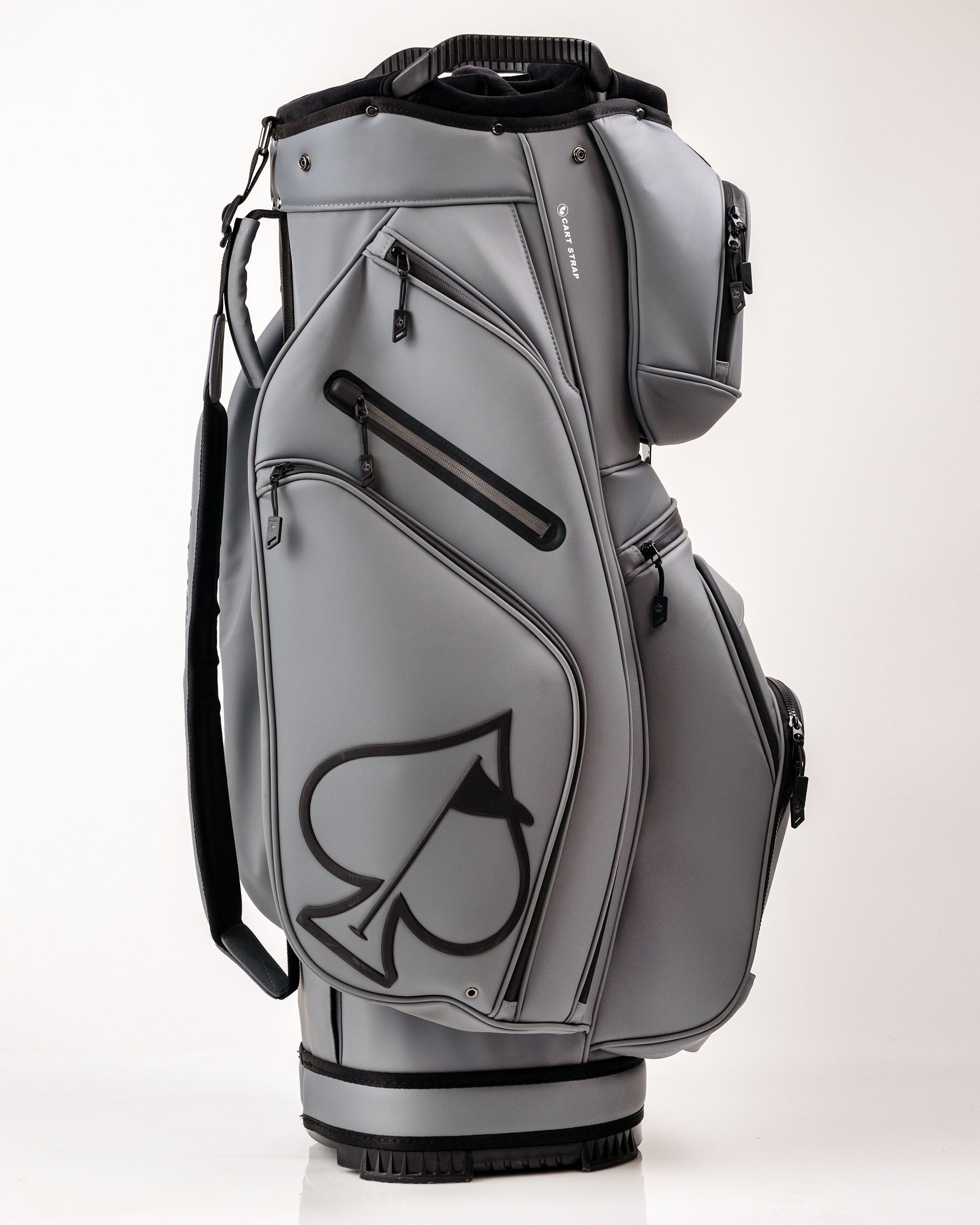 Player Preferred™ Cart Bag in Flat Ash color, featuring multiple pockets, a sleek design, and a durable construction for golf enthusiasts.