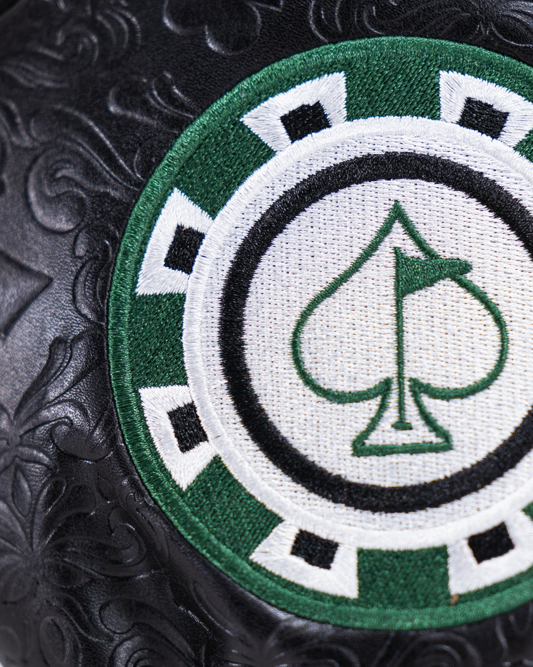 Blackjack driver cover featuring a stylish casino theme with playing card design and vibrant colors.