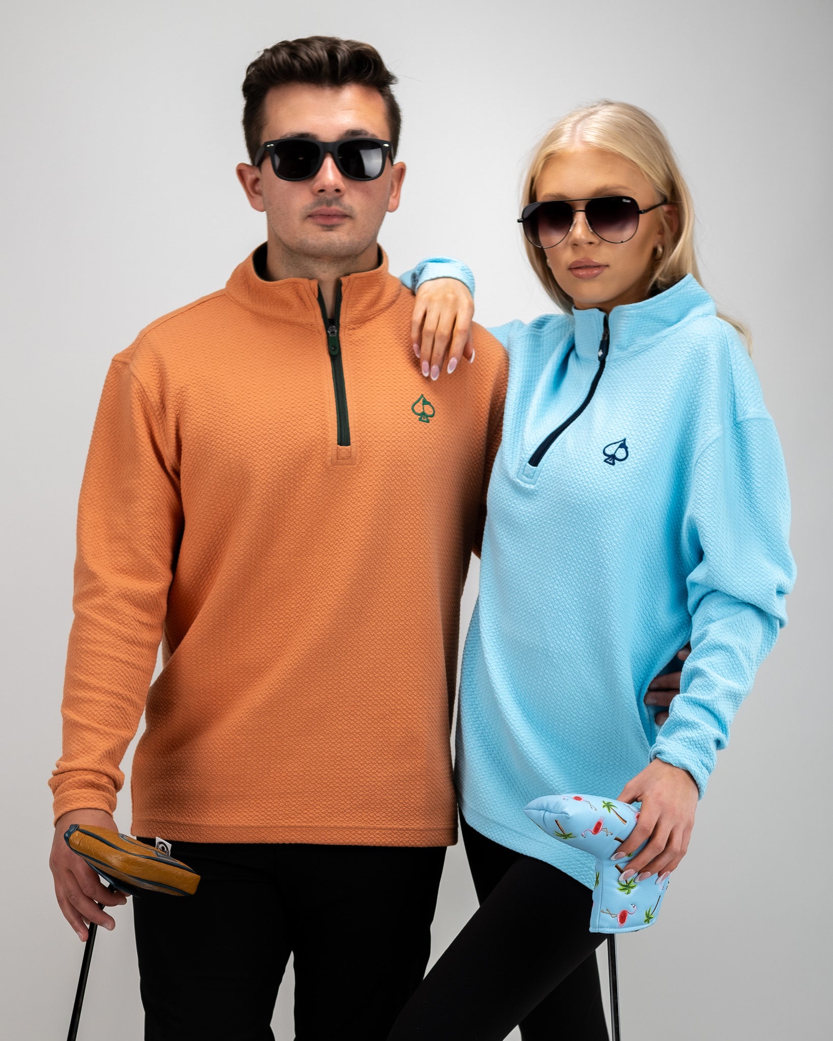 Player Preferred™ Waffle Knit Pullover in Pumpkin color, featuring a textured knit design and a relaxed fit.