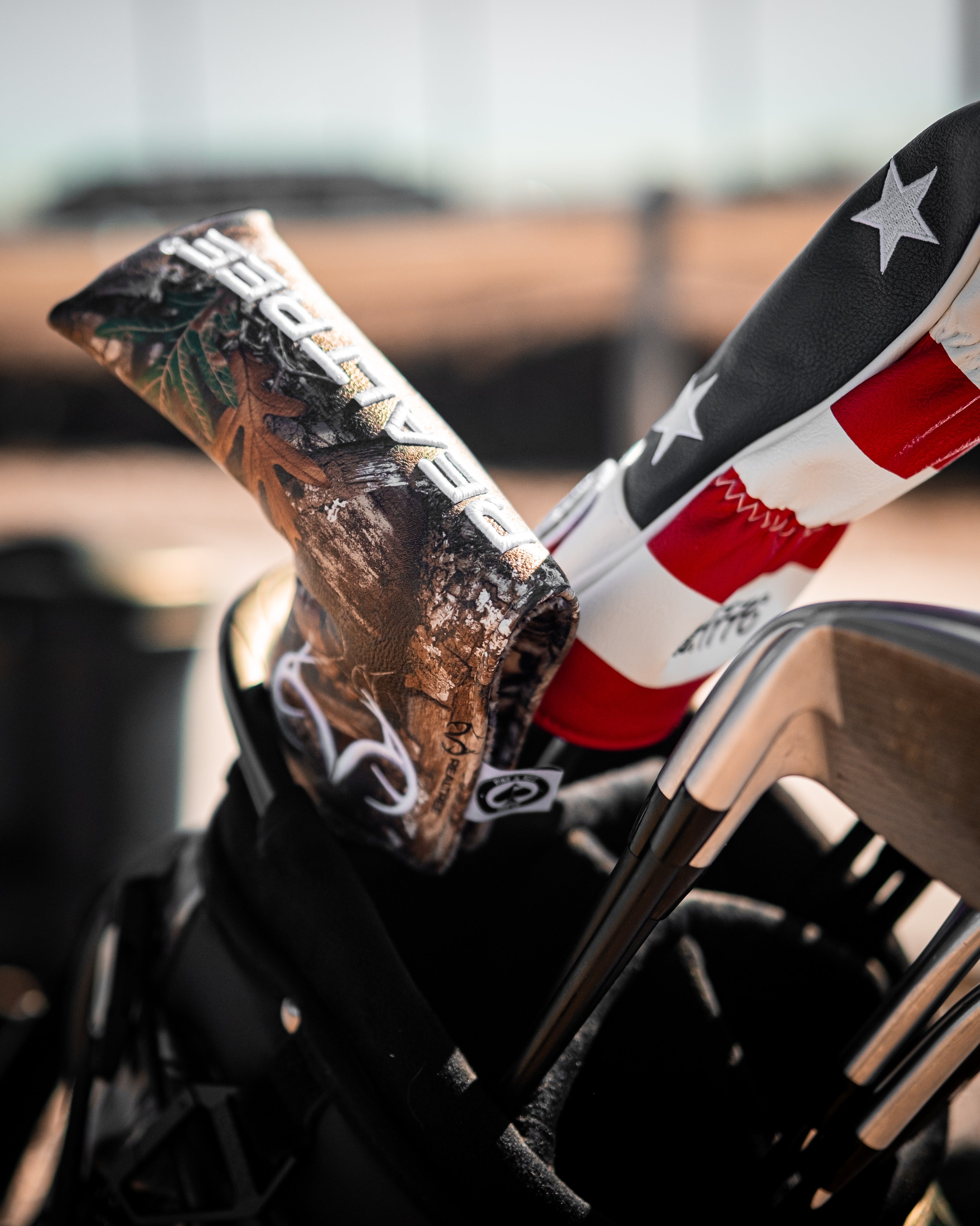 Realtree Blade Cover featuring a camouflage pattern, ideal for protecting blades during storage or transport.