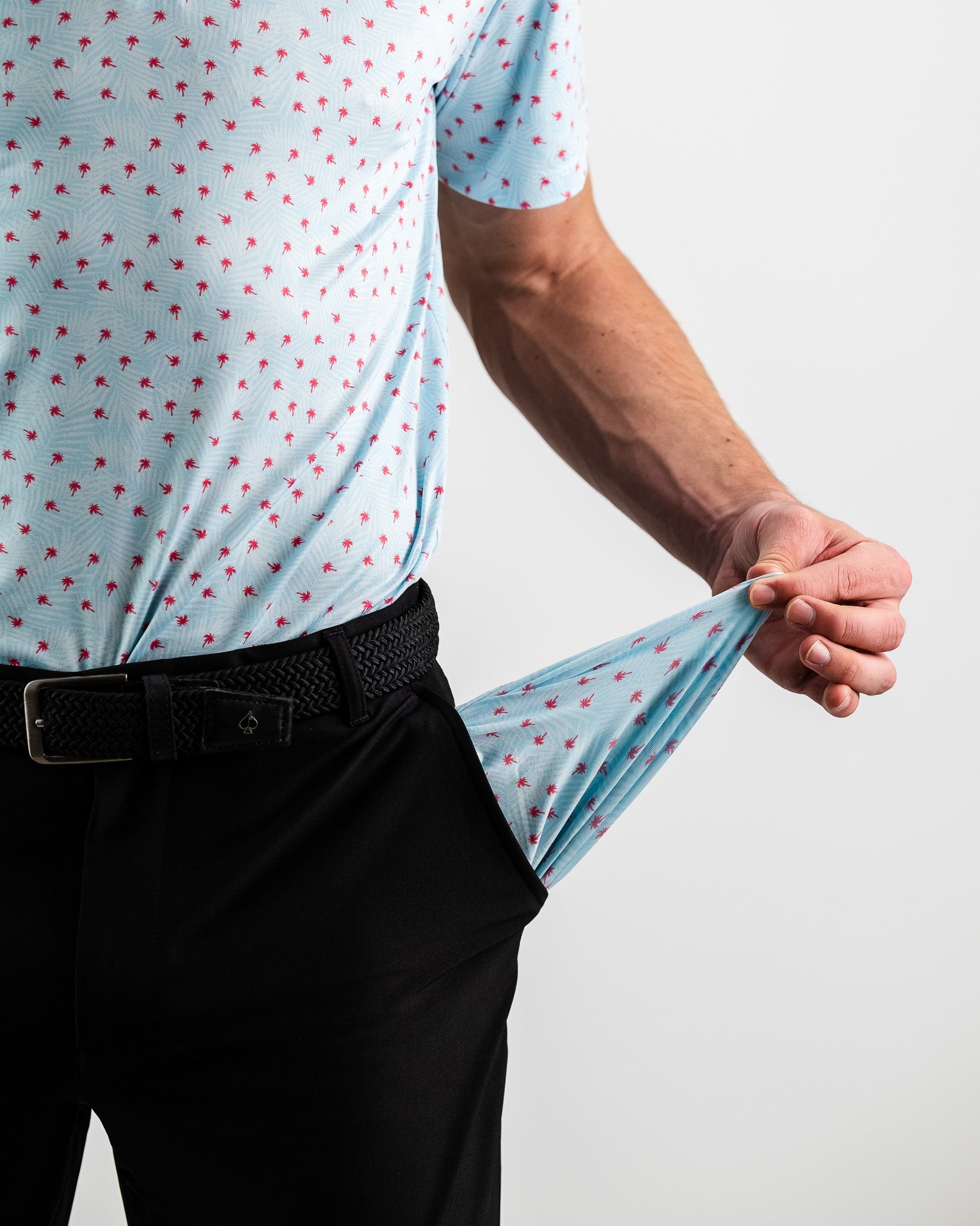 Performance jogger pants in black, featuring a tapered fit and elastic waistband.