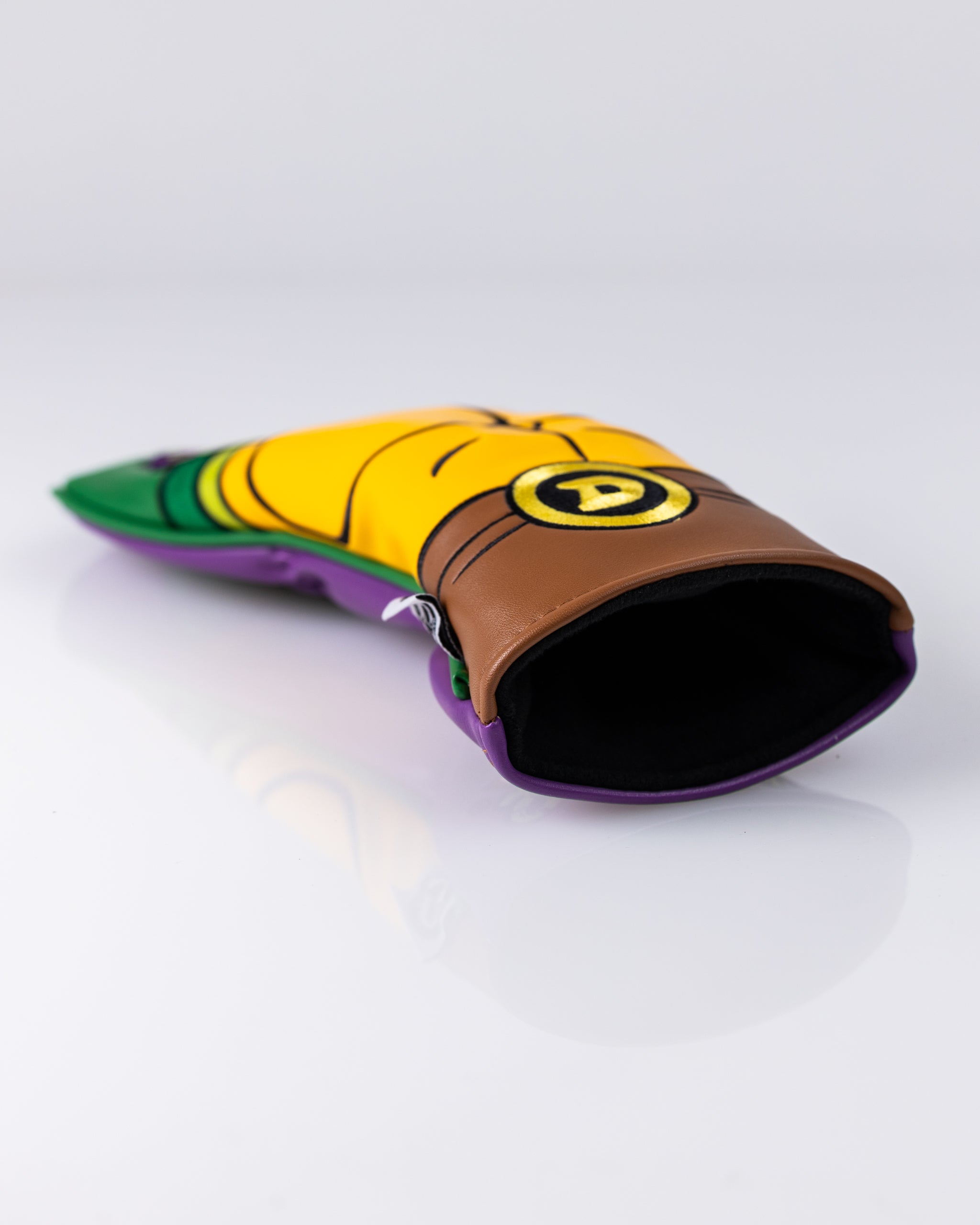 TMNT Donatello fairway golf club cover featuring purple and green color design with character details.