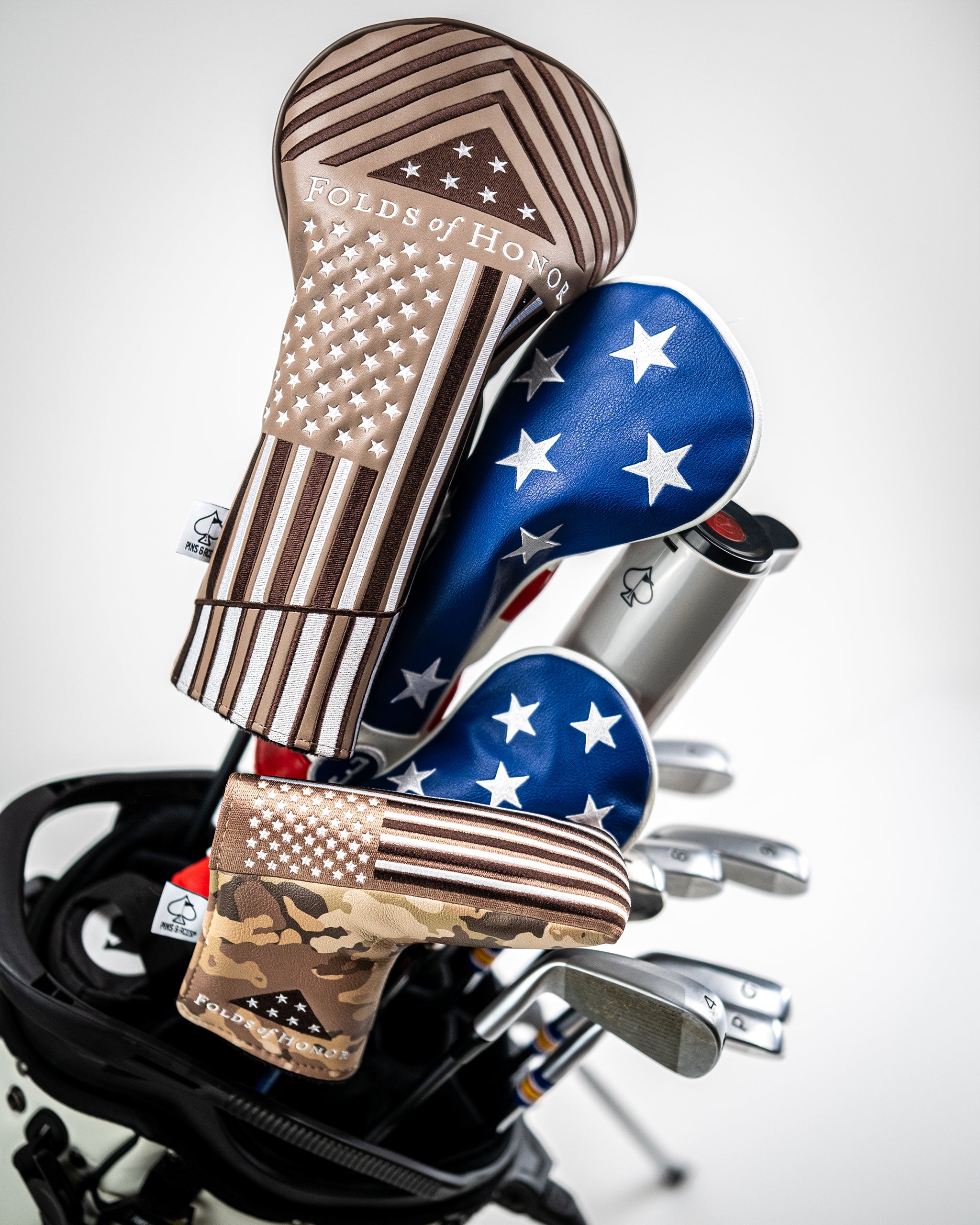 Folds of Honor 2.0 Blade Putter Cover, featuring a stylish design with a patriotic emblem and durable material.