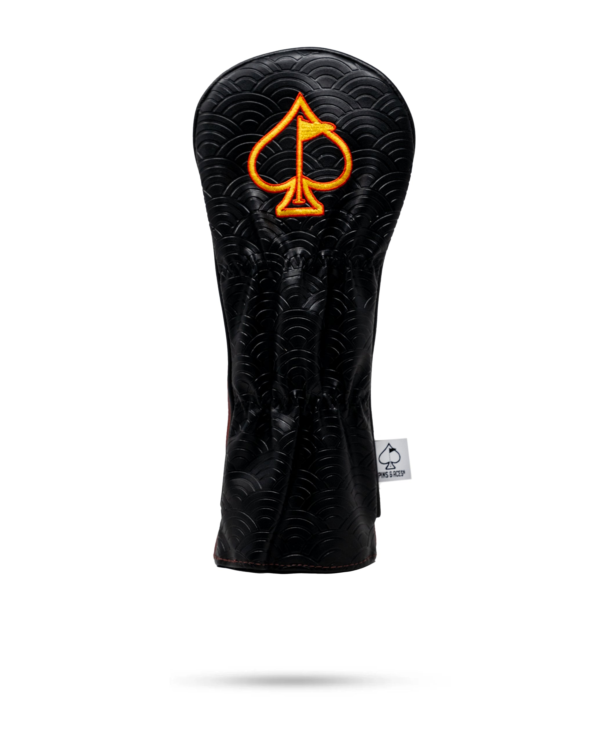 Fire & Fury Fairway Cover featuring a vibrant flame and wave design, perfect for protecting golf clubs on the course.