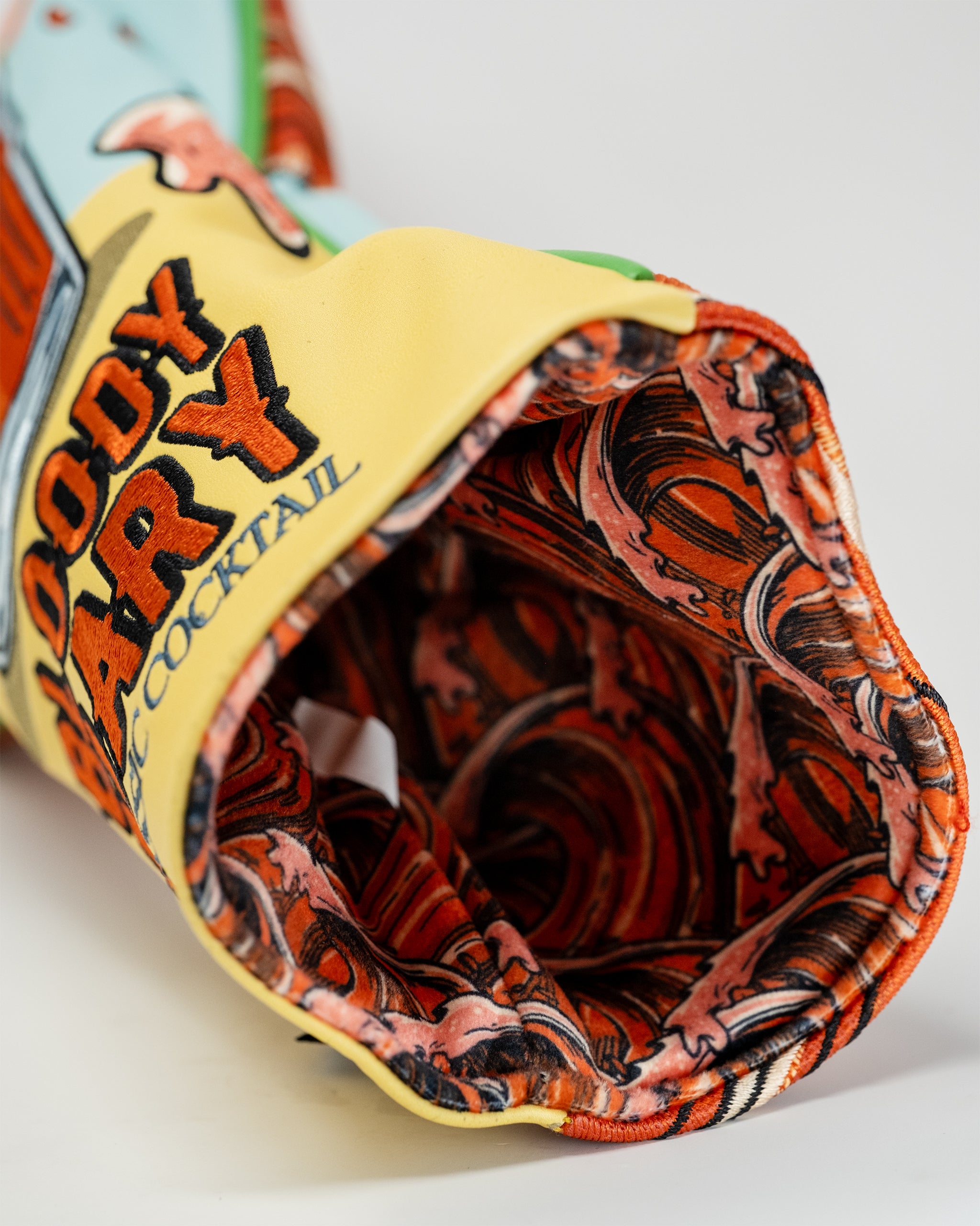 "Bloody Mary driver cover featuring a vibrant design with iconic cocktail elements, perfect for golf enthusiasts."