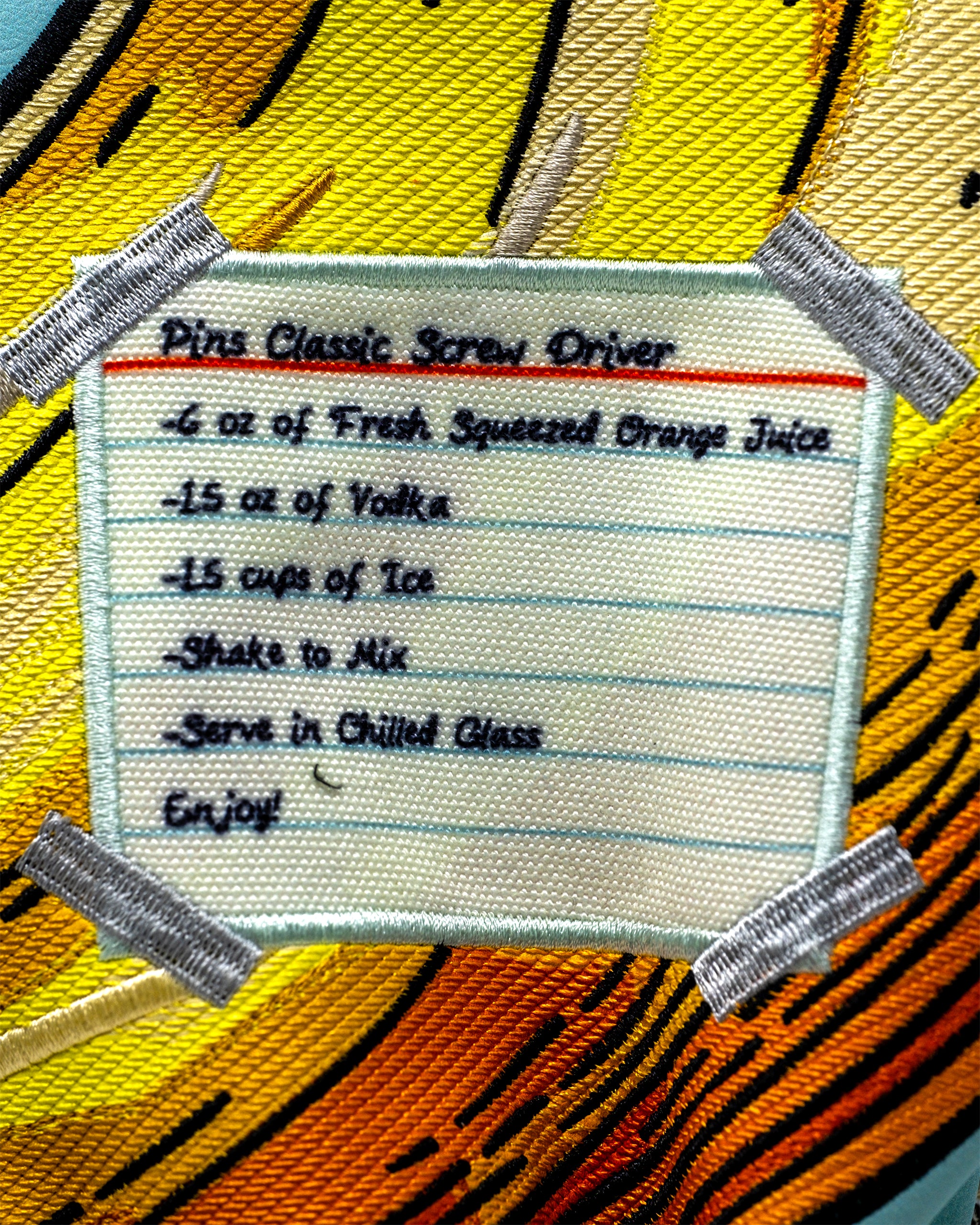 Screwdriver headcover with detailed artwork, designed to protect golf clubs.