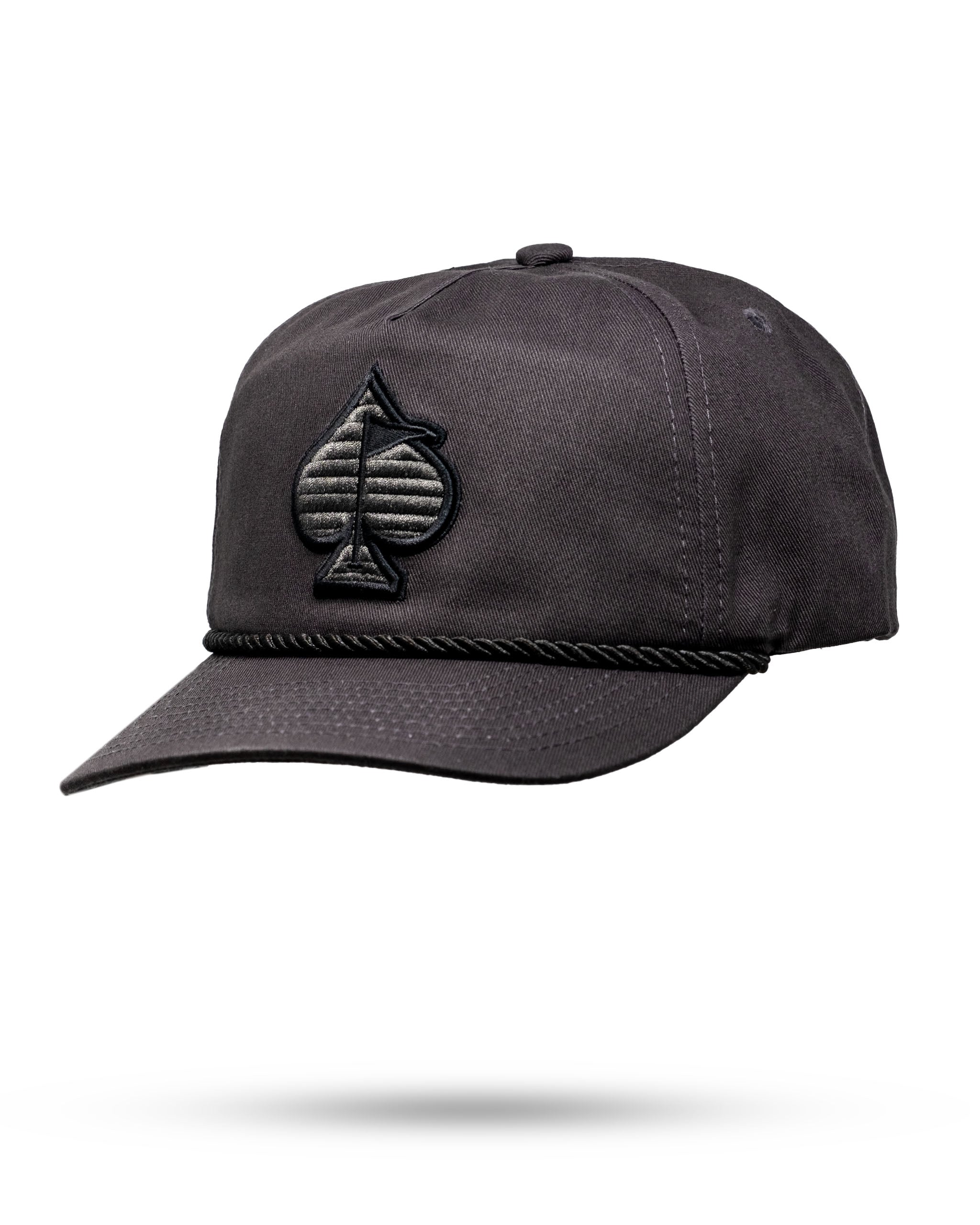 Heritage Rope Hat in Charcoal color, featuring a classic rope detail and structured brim, displayed against a neutral background.