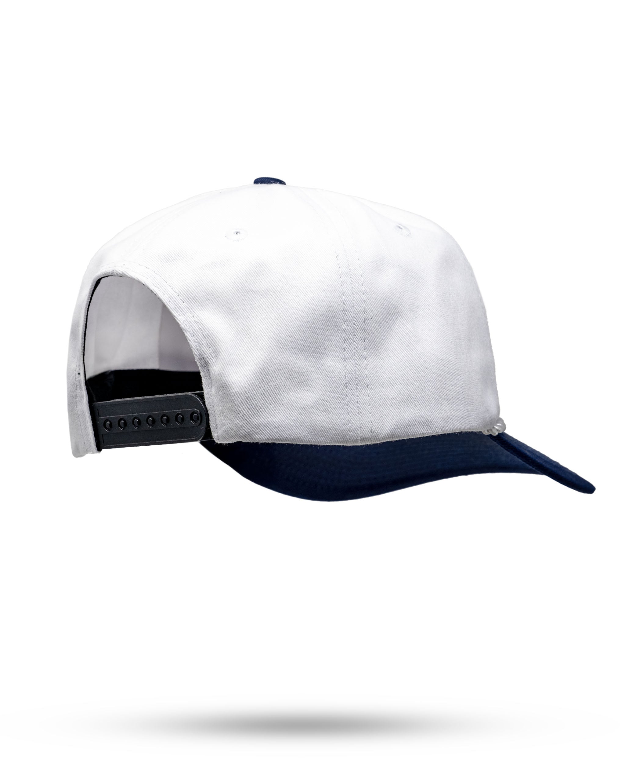 Heritage Rope Hat in Space Golfer design, Admiral color, featuring a mesh back and adjustable snap closure.