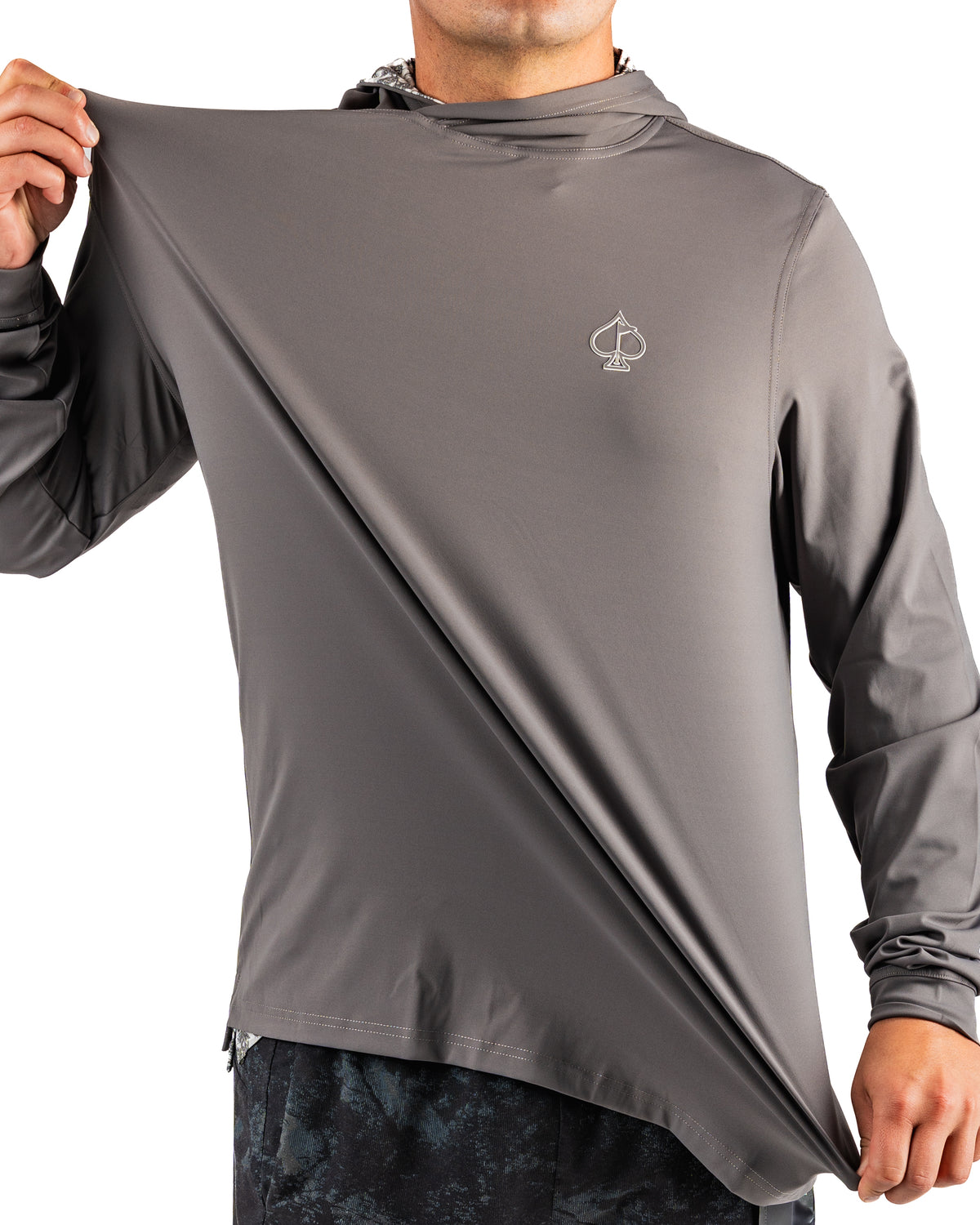 Men's performance golf hoodie in Hops & Barely color, featuring a lightweight design and logo on the chest.