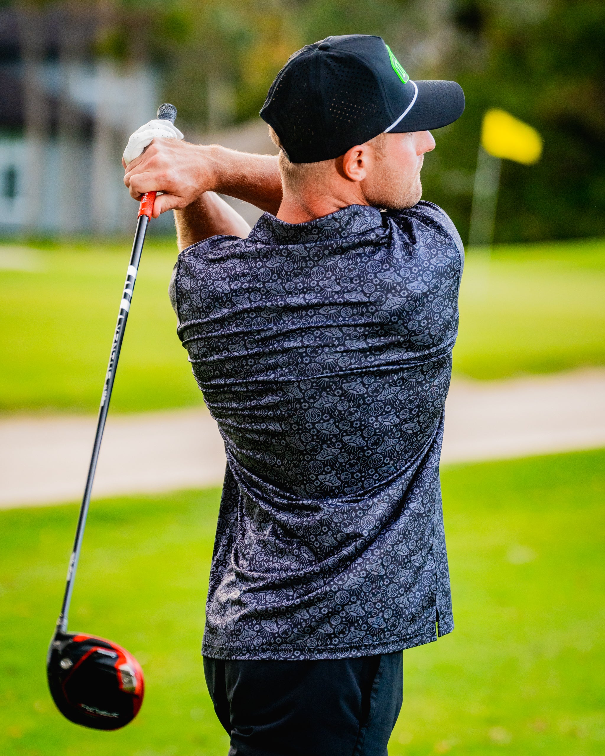 Men's HEYDUDE Black Hole shoes featuring a sleek black design and lightweight construction.