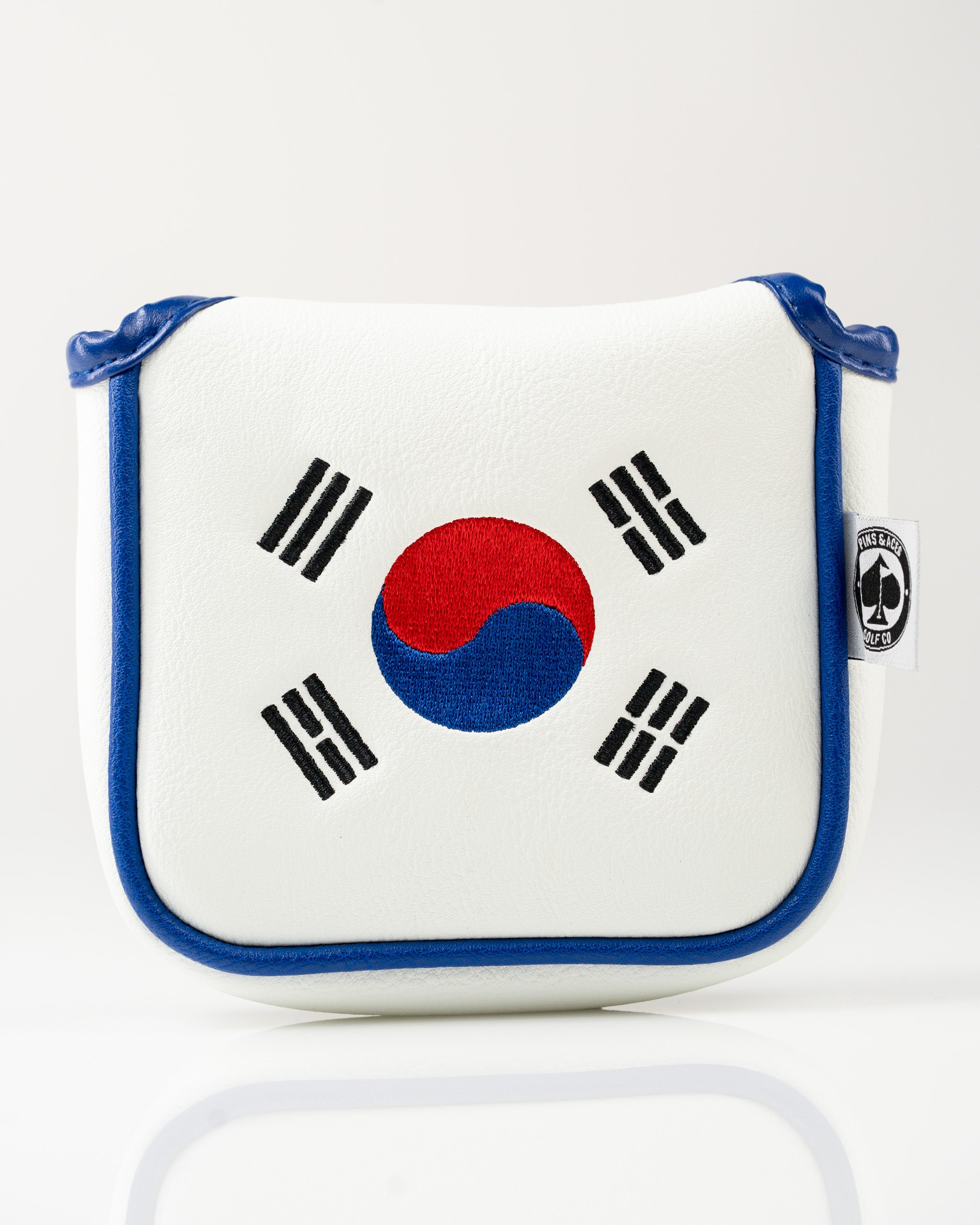 South Korea mallet putter cover featuring the national flag design with vibrant colors and durable material.