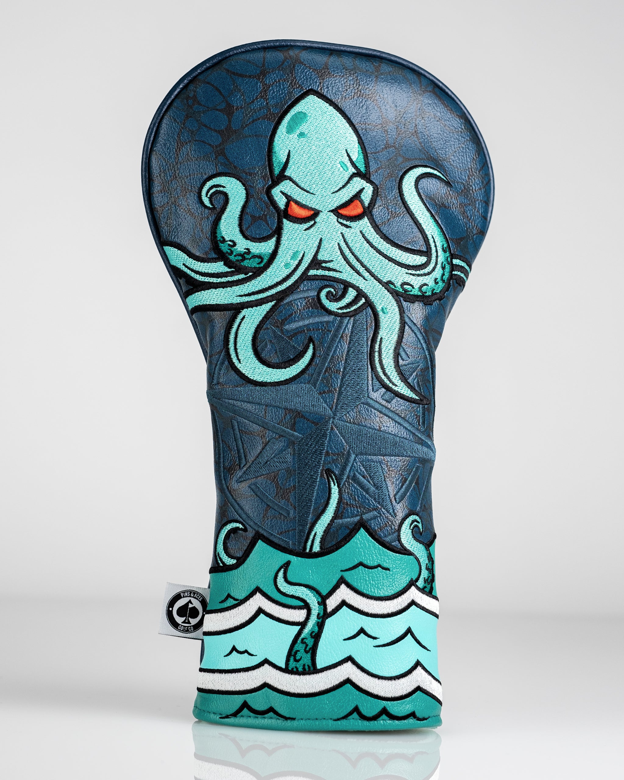 Kraken Driver Cover featuring a vibrant octopus design on a sleek black background.