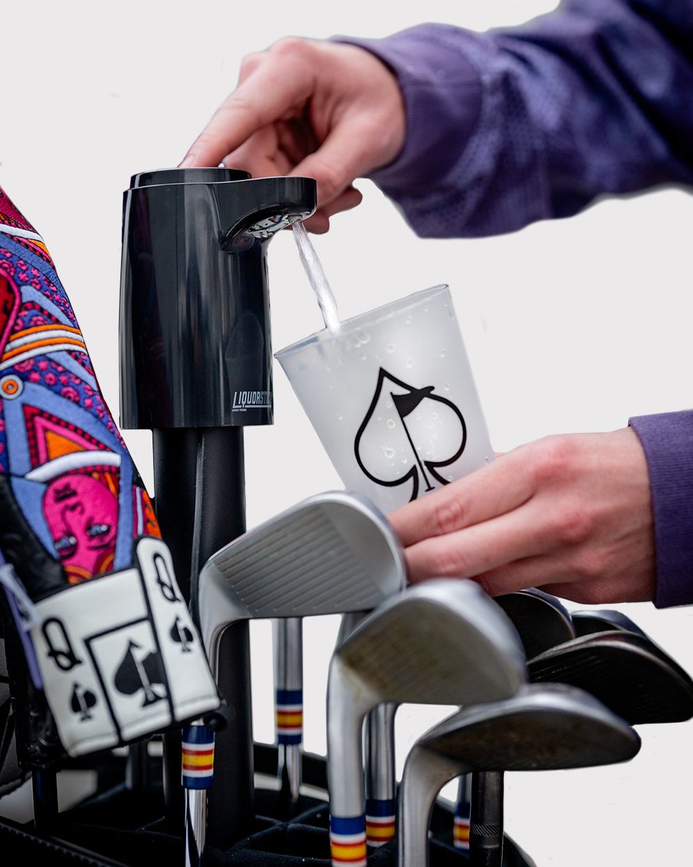 LiquorStick® 3.0 in black, featuring a sleek design and functional design for easy liquor dispensing.