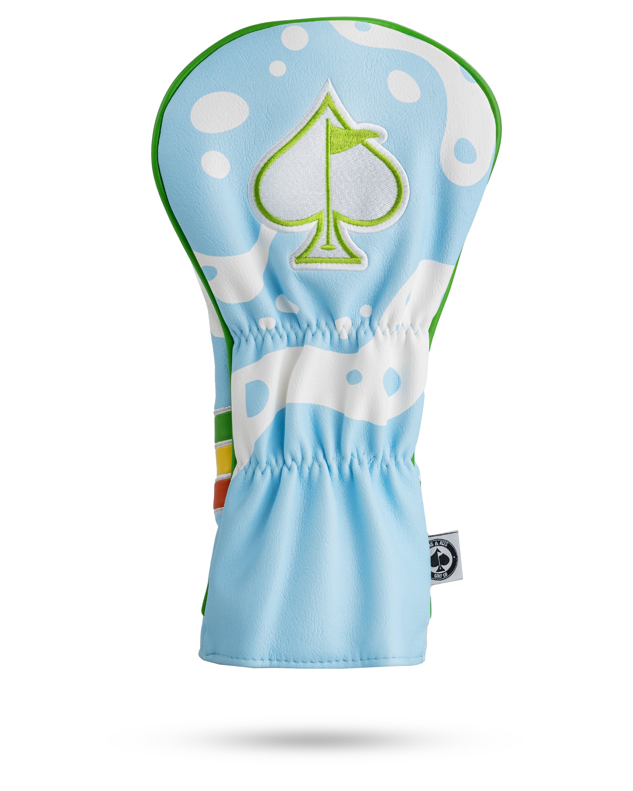 Margaritaville driver cover in tropical design featuring vibrant colors and palm tree motifs.