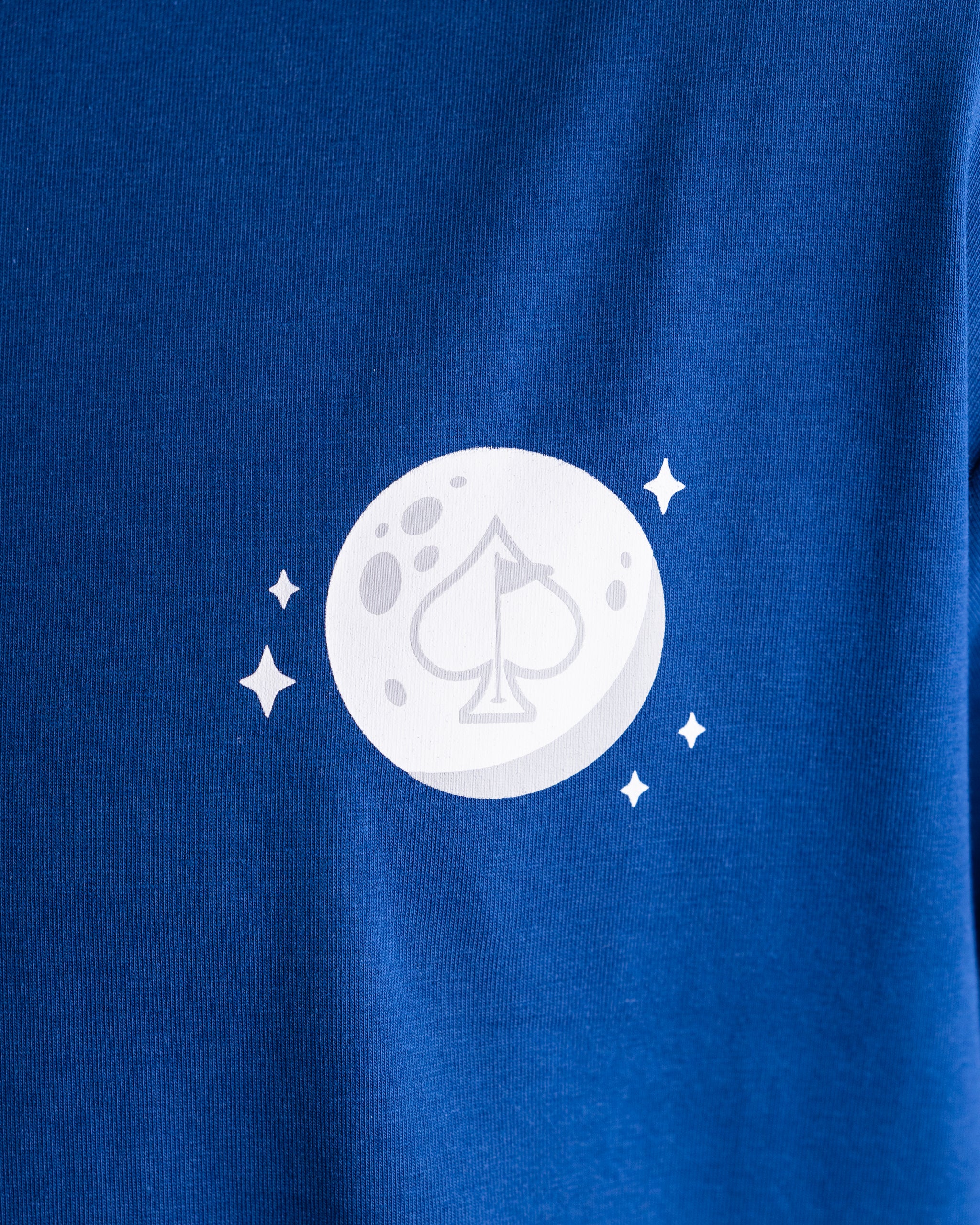 NASA-themed T-shirt featuring the iconic logo on a navy blue background.