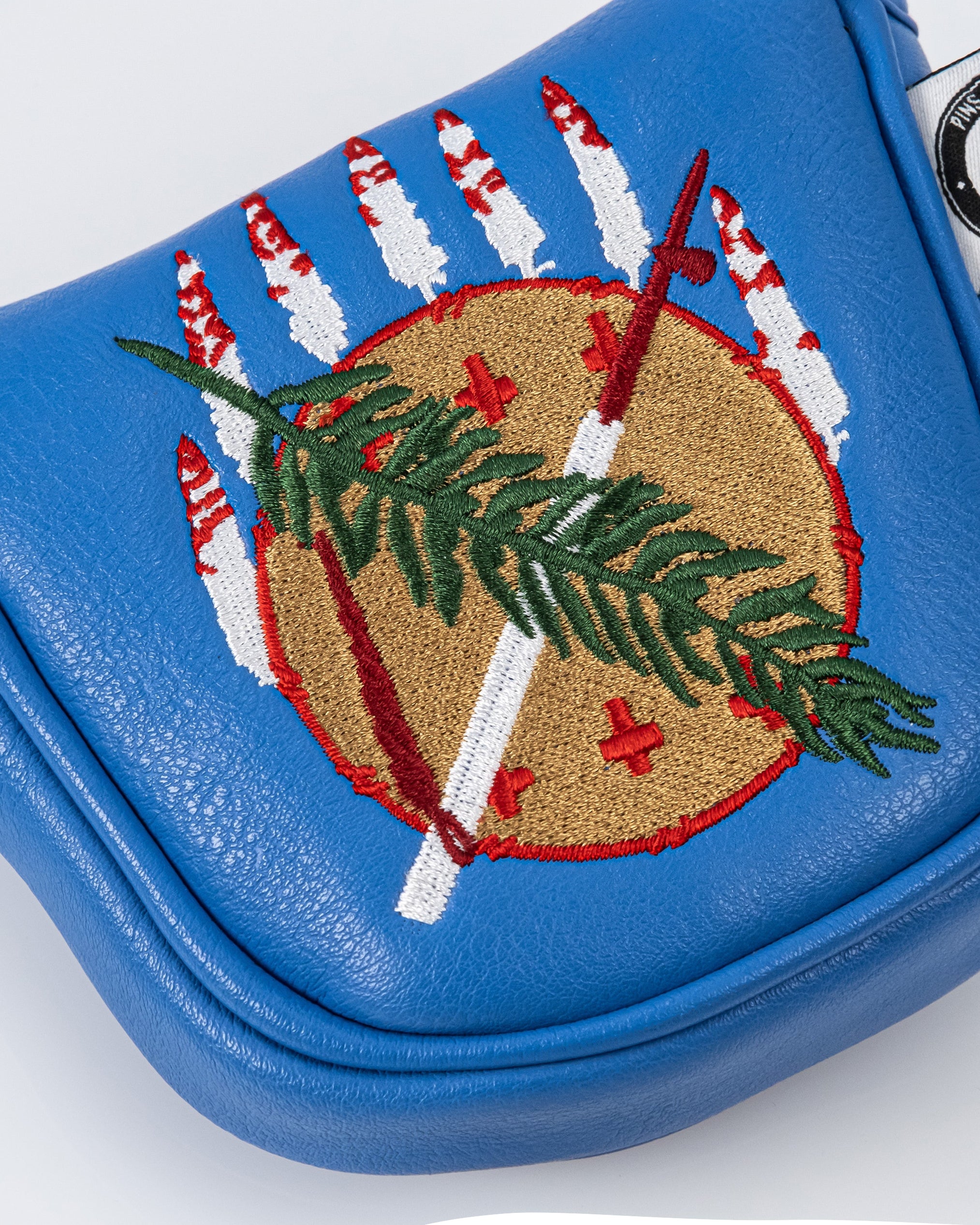 Oklahoma State Flag mallet putter cover featuring the state's emblem and colors.