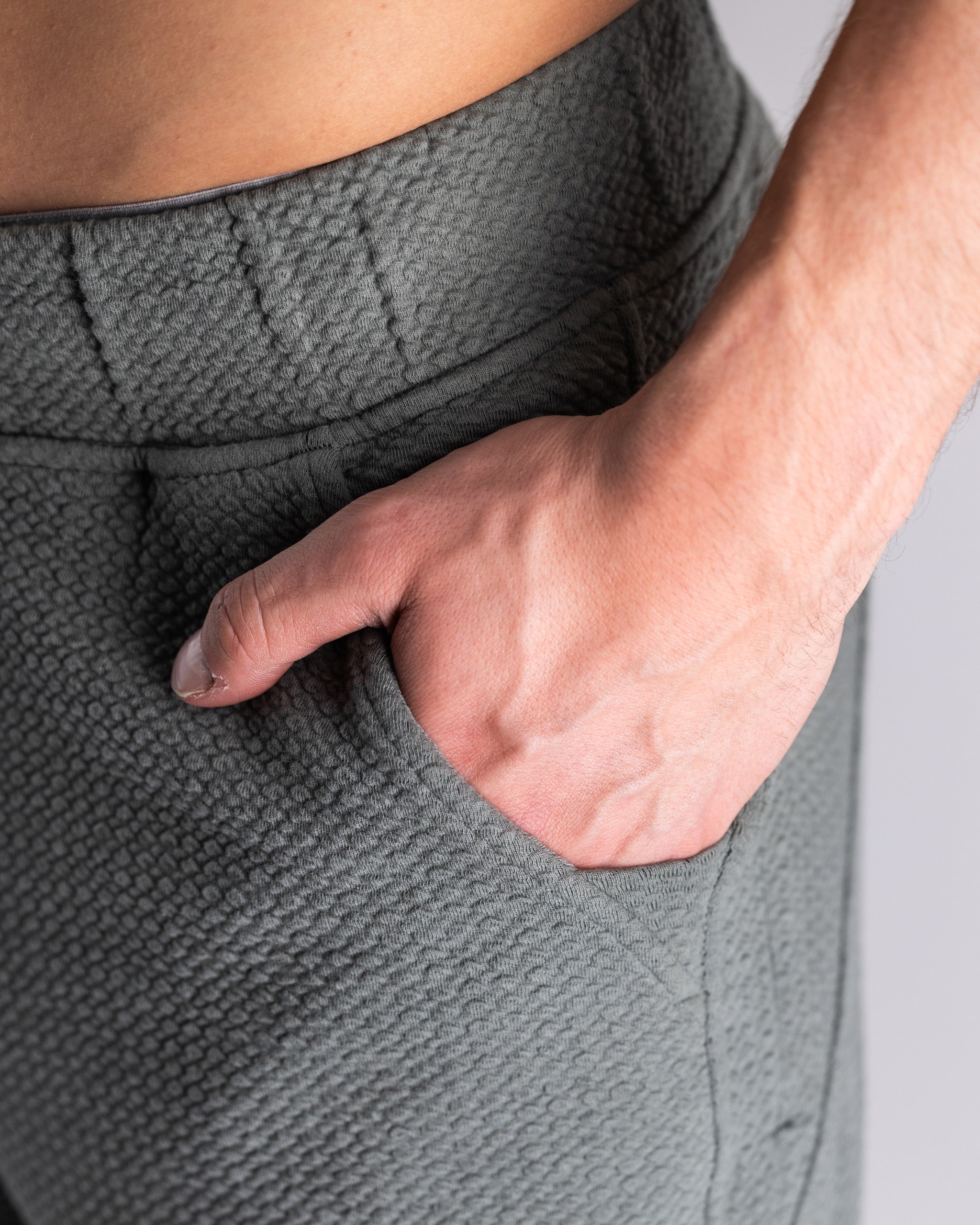 Player Preferred™ Waffleknit Jogger in Sage green, featuring a soft knit texture, elastic waistband, and cuffed ankles, displayed against a neutral background.