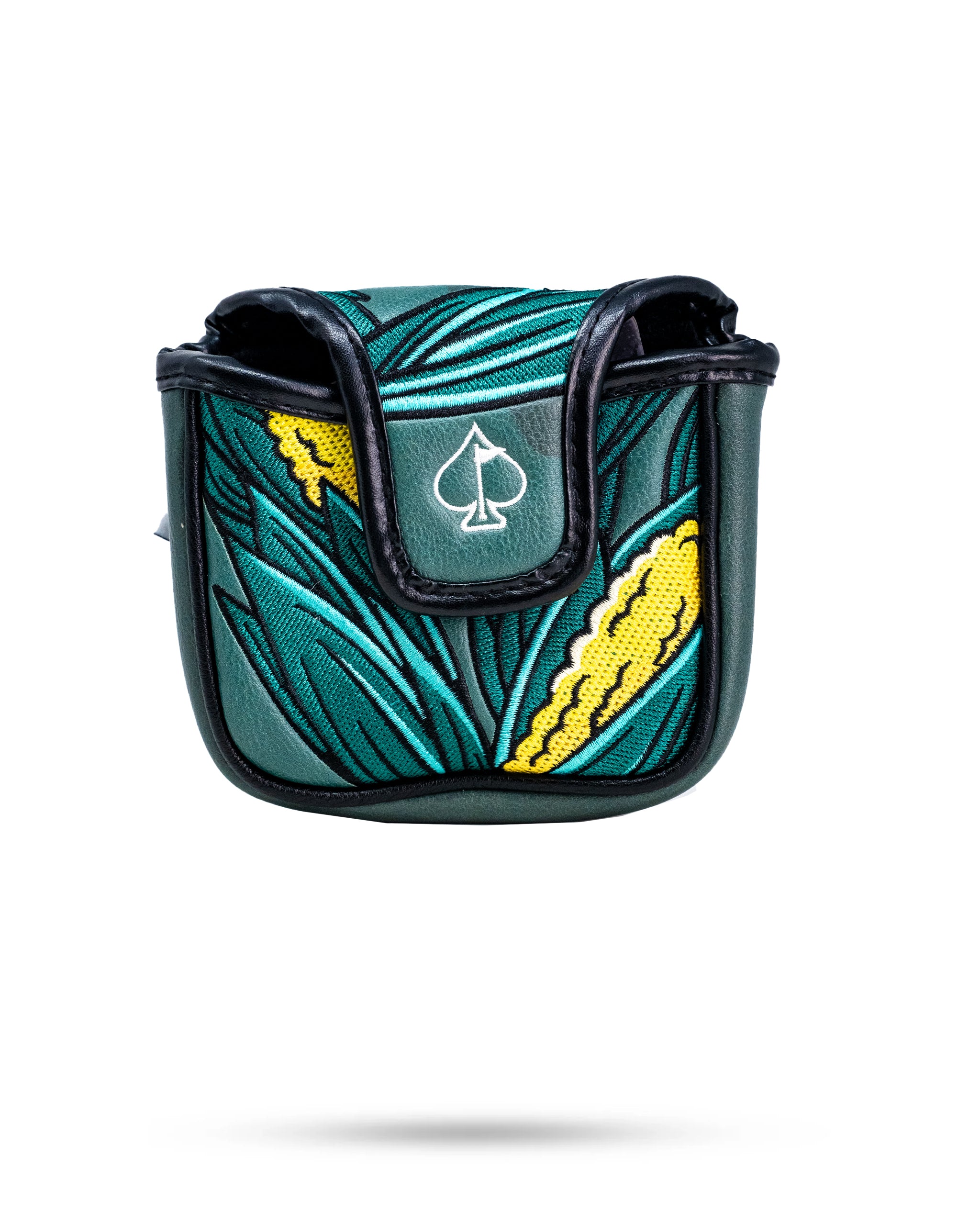 Alt text: "Corn Star Mallet Putter Cover featuring vibrant corn-themed design, suitable for protecting putters."