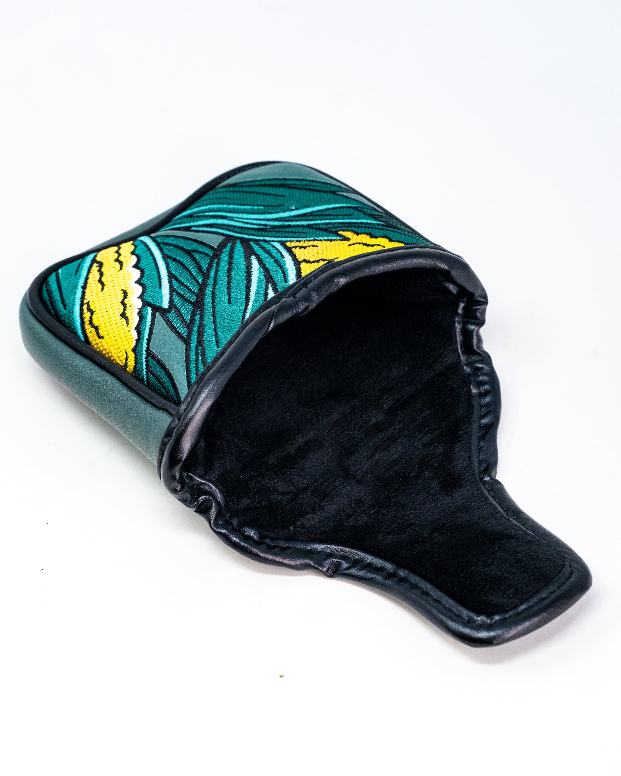 Corn Star Mallet Cover featuring vibrant corn motif design for golf putters.