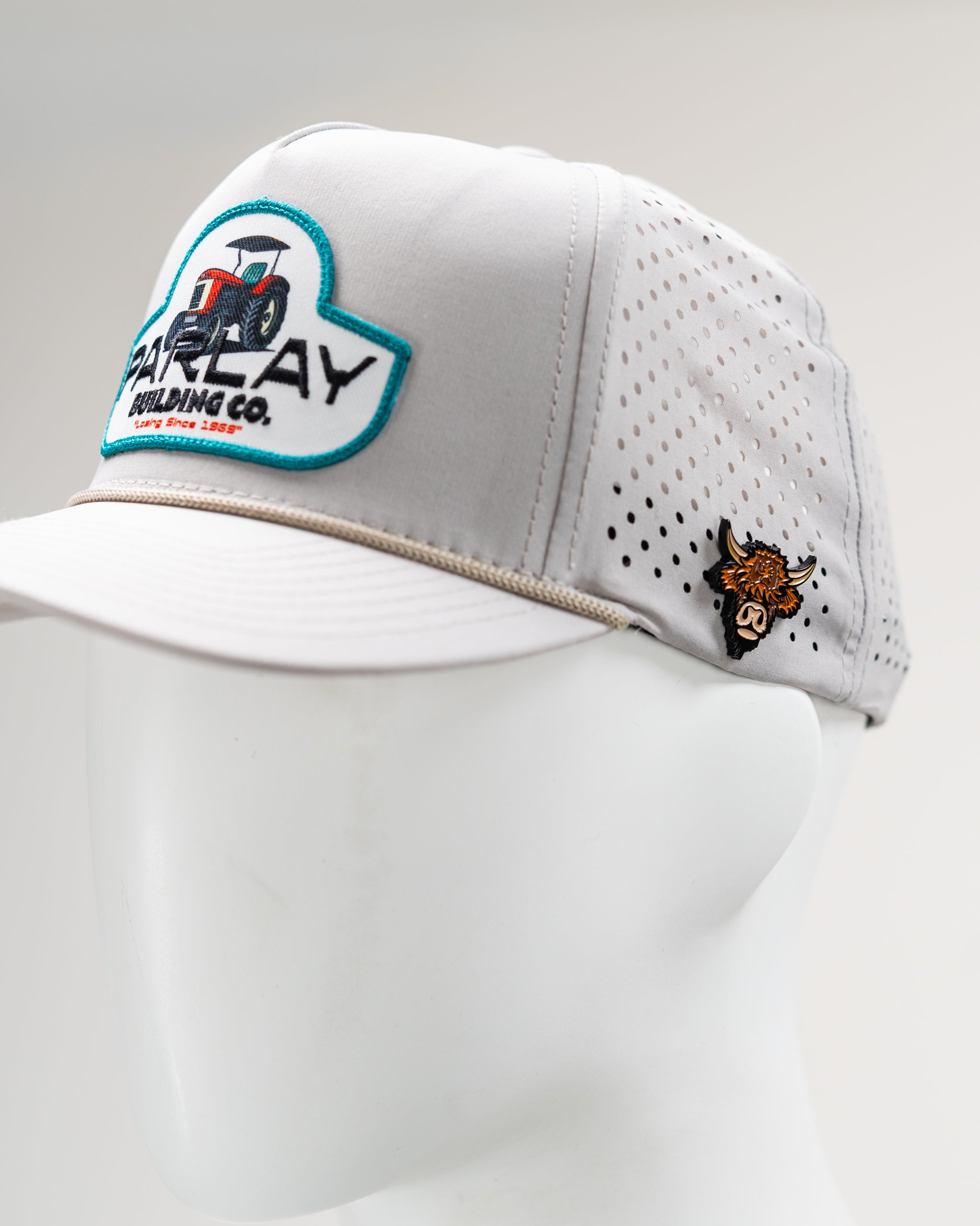 Perforated Rope Hat by Parlay Building Co. in bone color.