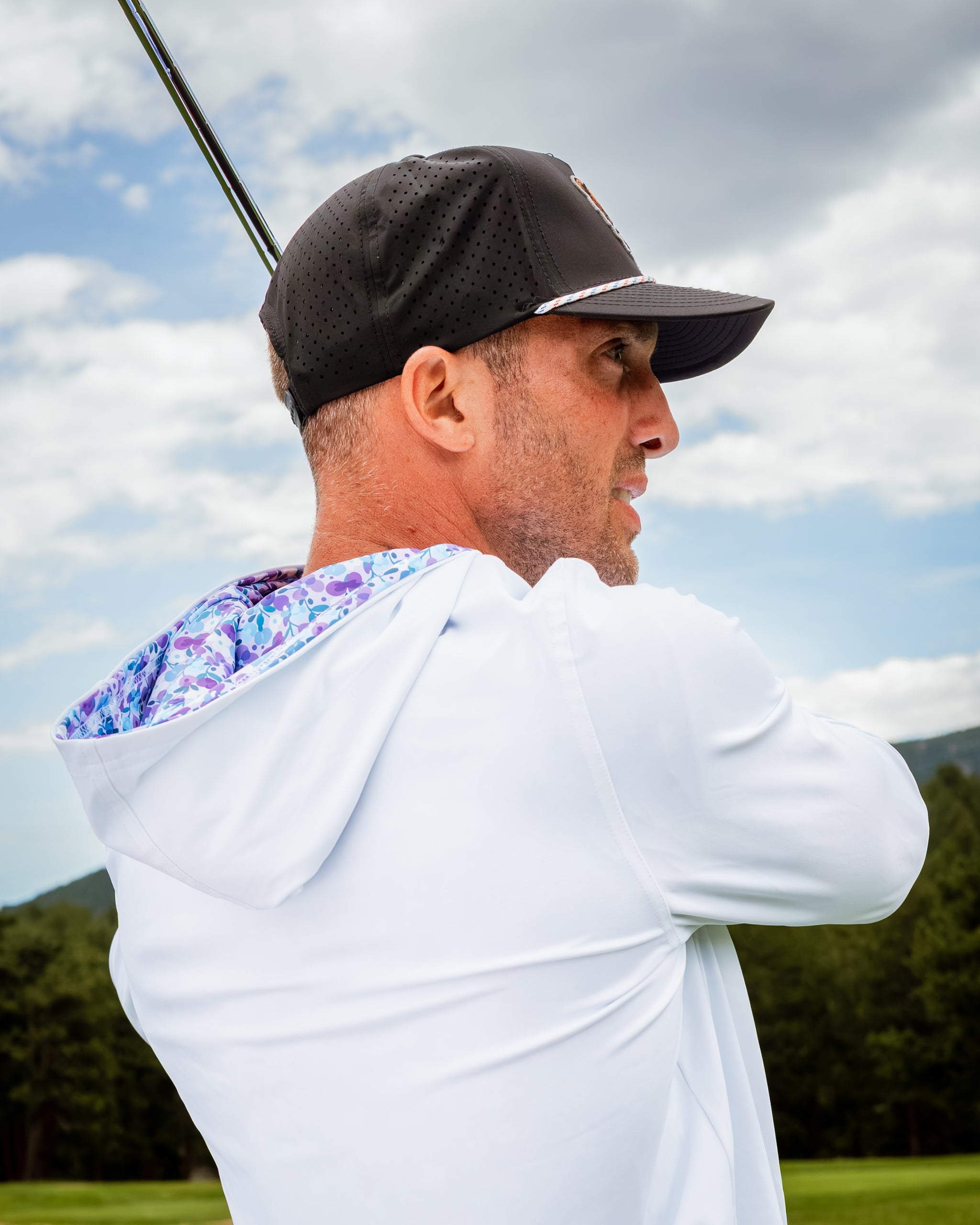 Performance Golf Hoodie - White Pedals