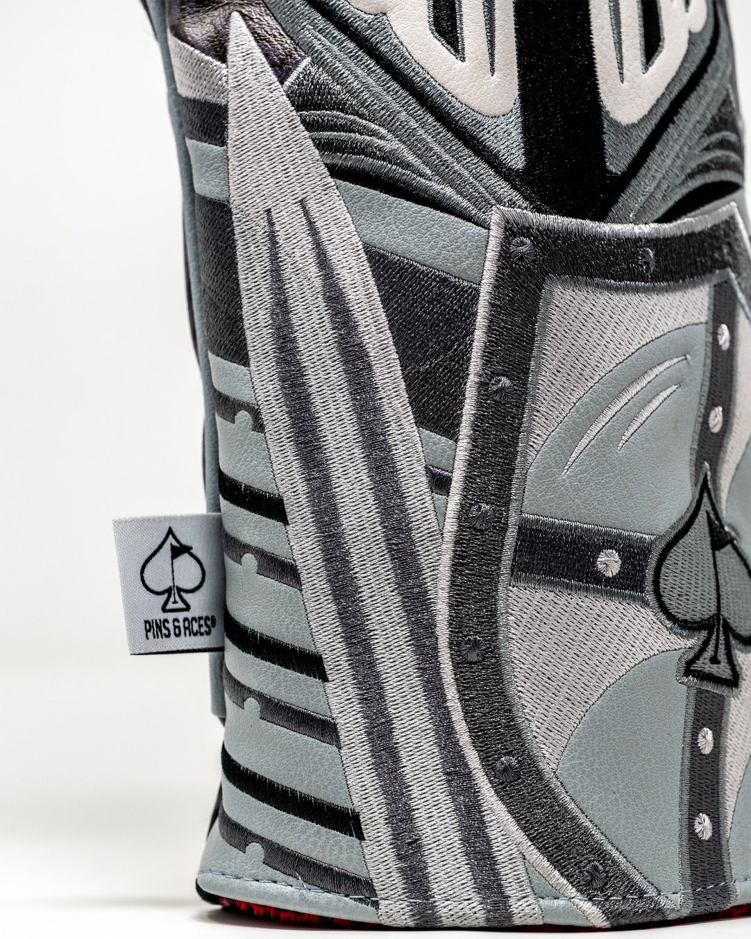 Knight's Valor driver cover featuring a detailed knight's shield and sword design, perfect for bold golfers.