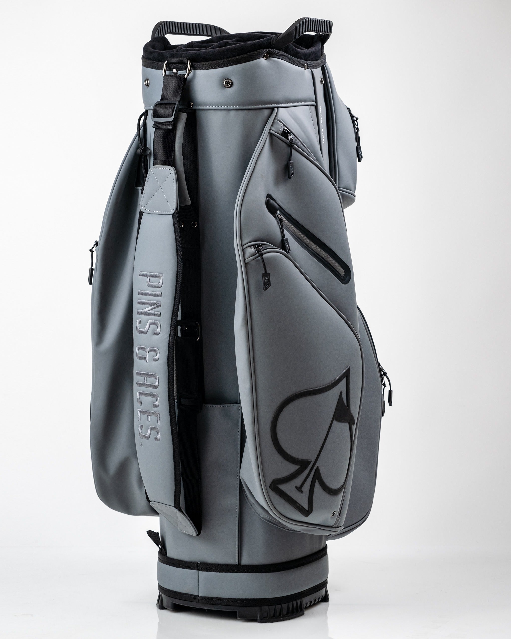 Stylish Player Preferred™ Cart Bag in Flat Ash with bold branding and multiple pockets for golf accessories.