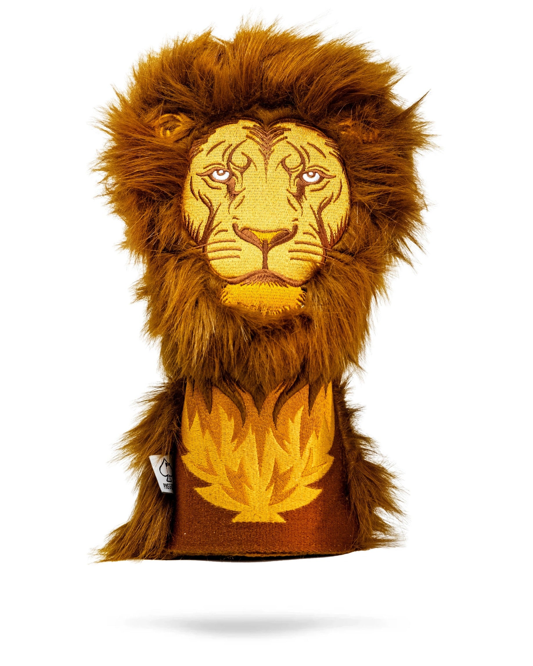 Bold lion driver cover featuring a vibrant design and plush mane, perfect for golfers wanting to stand out on the course.