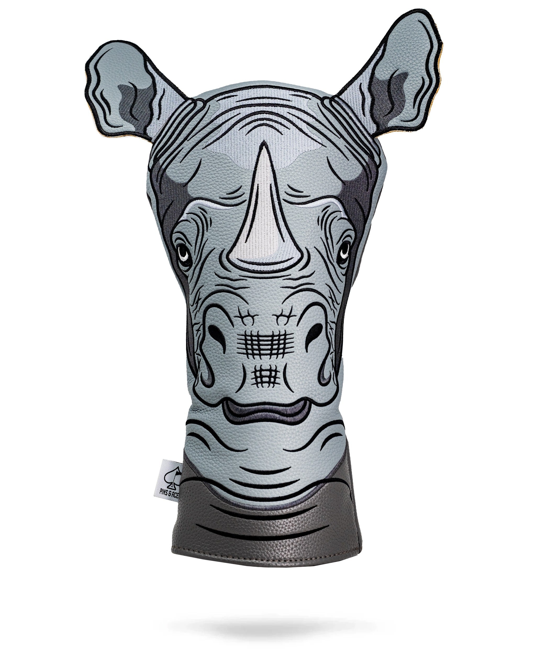 Bold rhino driver cover featuring a detailed graphic design, perfect for golfers wanting to make a statement on the course.