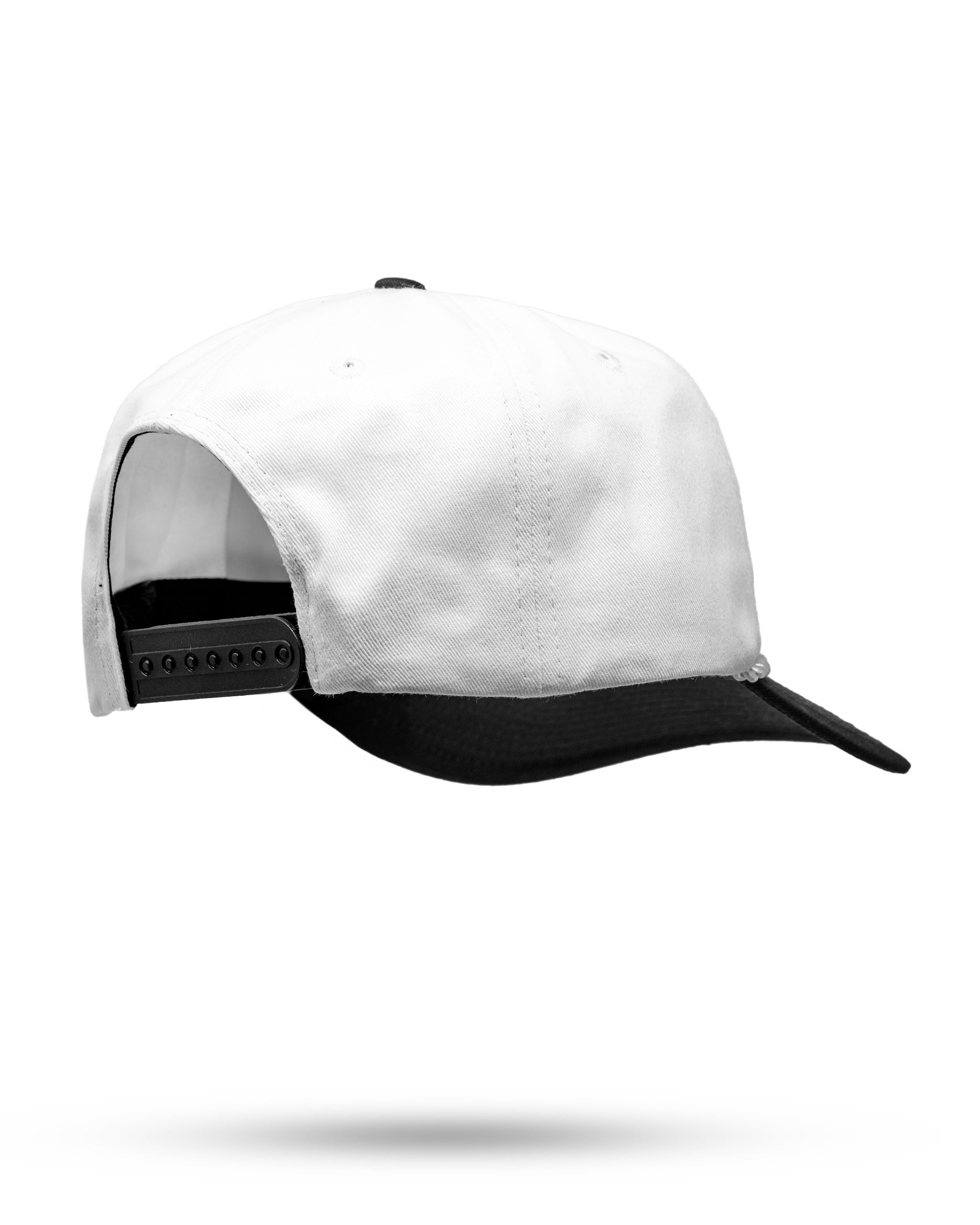 Heritage Rope Hat in white and black with a classic design, perfect for stylish golfers on the course.