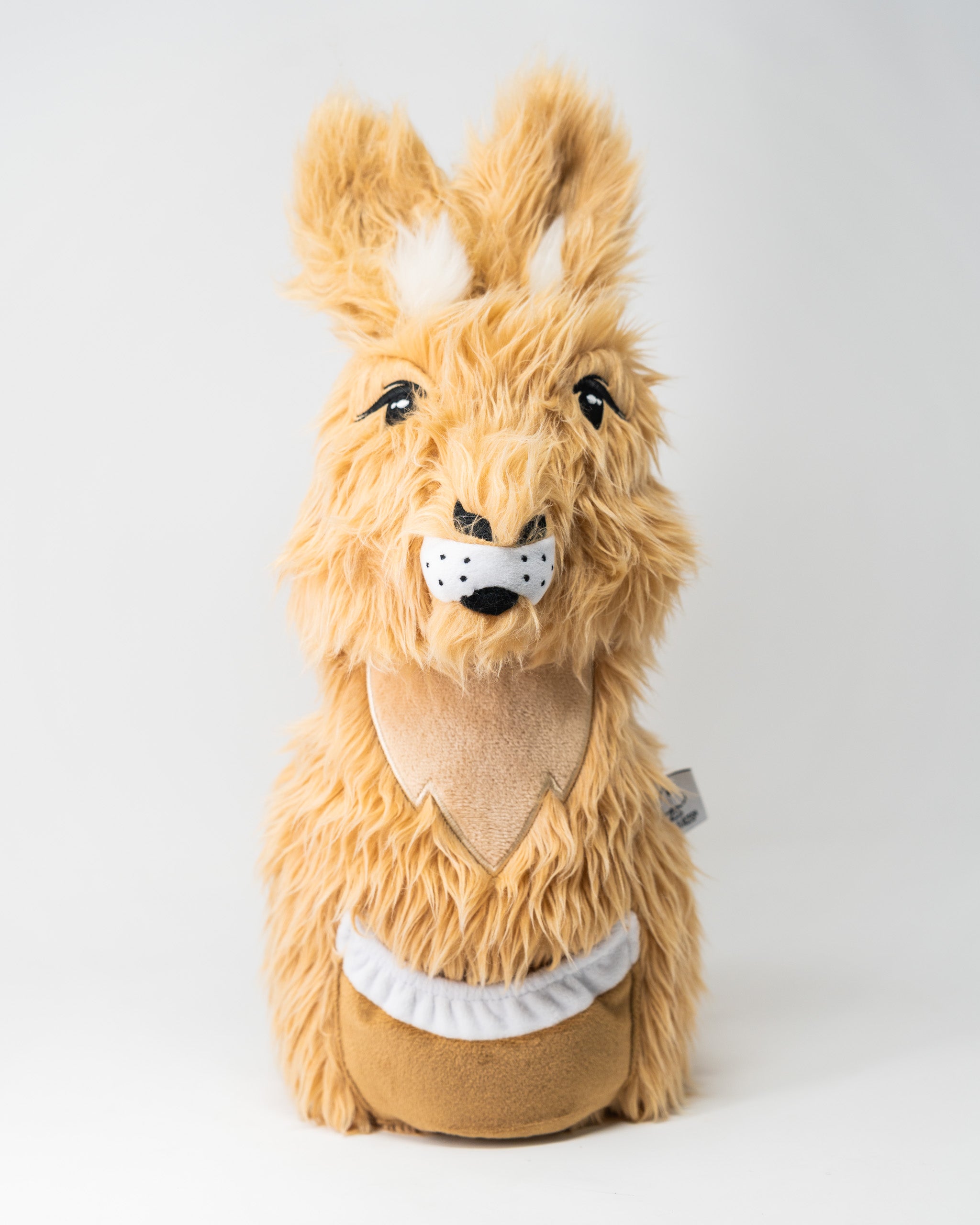 Kangaroo driver cover featuring a plush, furry design with detailed facial features and a pouch for added charm.